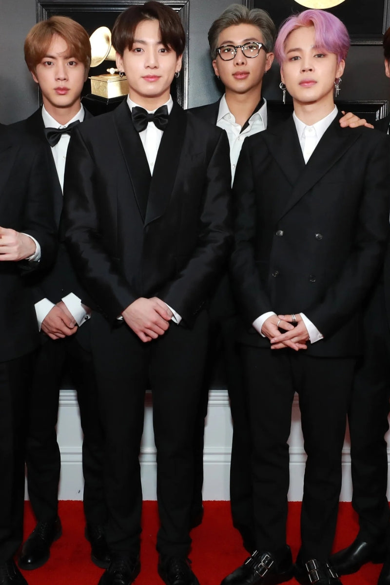 BTS in bespoke tuxedos at the Grammys