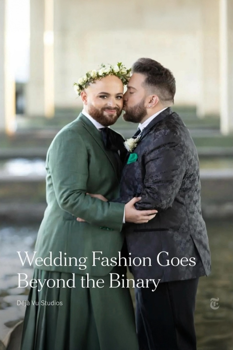 Zayas wearing The Tailory New York's custom emerald green jacket and a matching pleated, high-waist skirt.