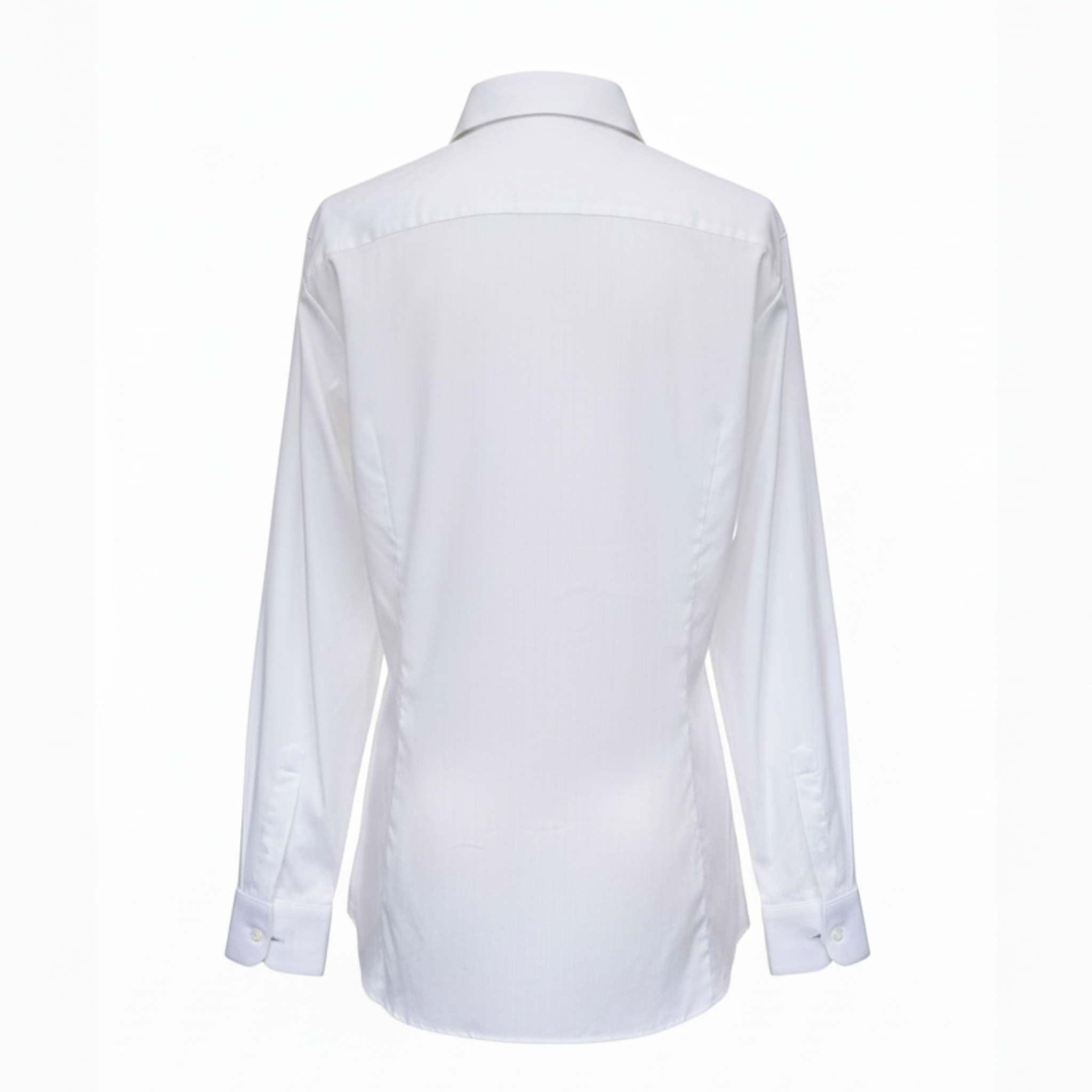 White Hidden-Placket Shirt