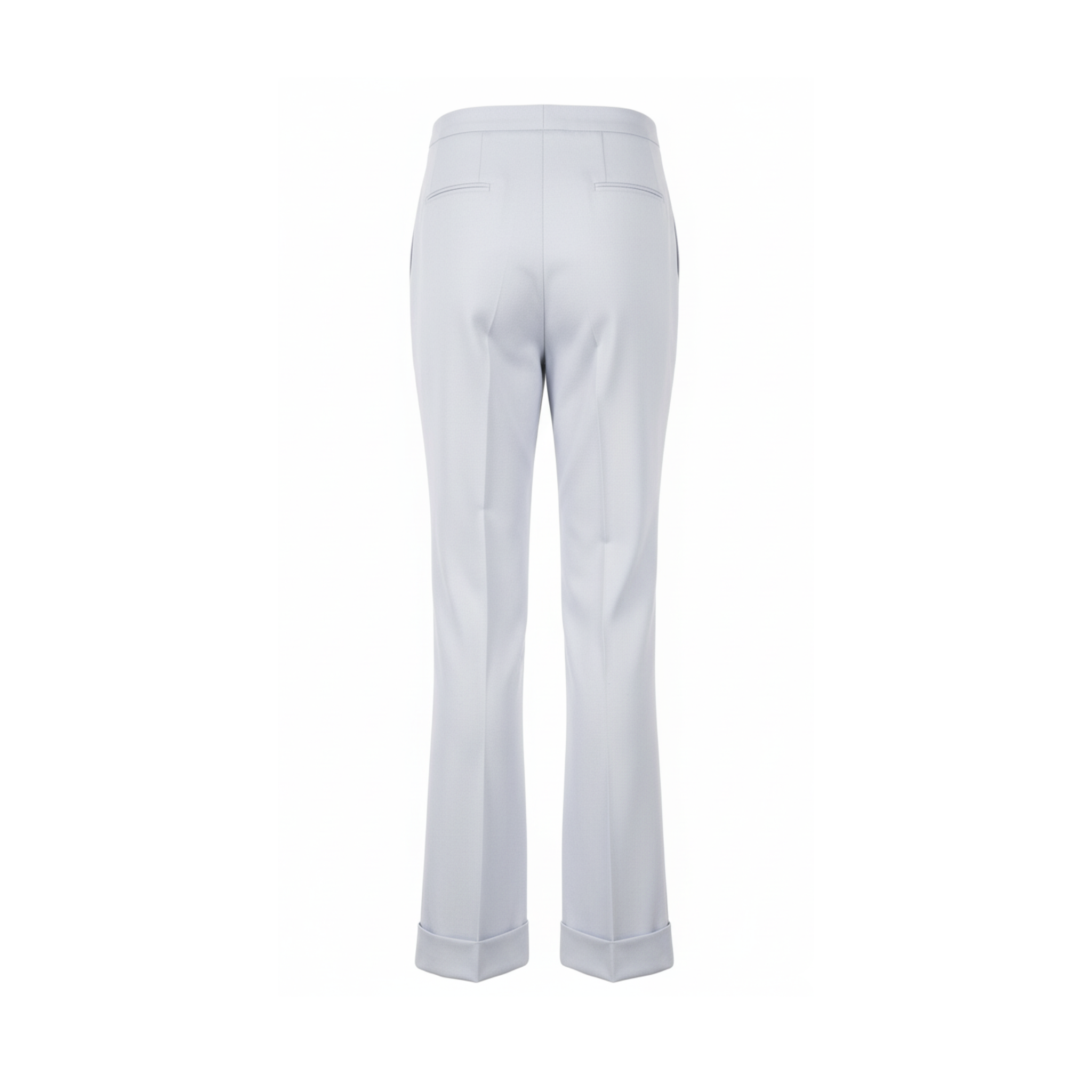 Fitted Flared Trousers With Front Slits