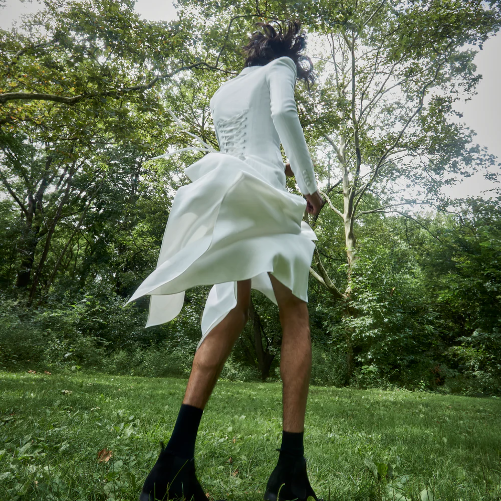 Ivory Wool Wrap Coat | Maxi Length