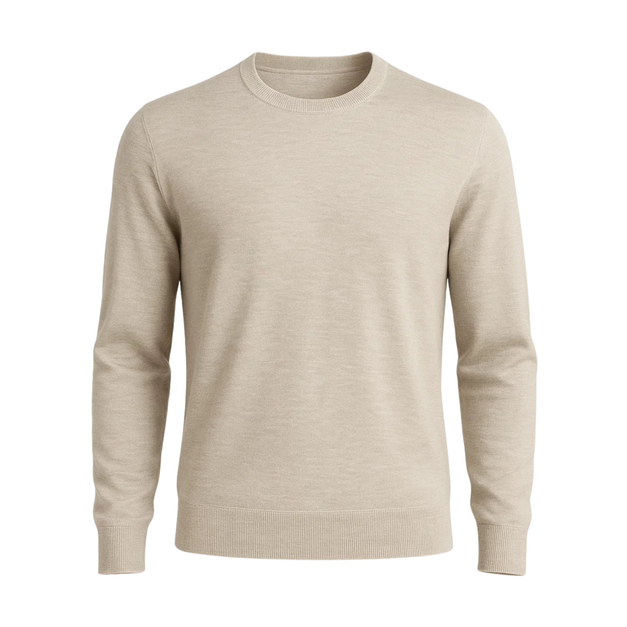 Men's Loro Piana Ocean Drive Beige Silk Cashmere Crew Sweater