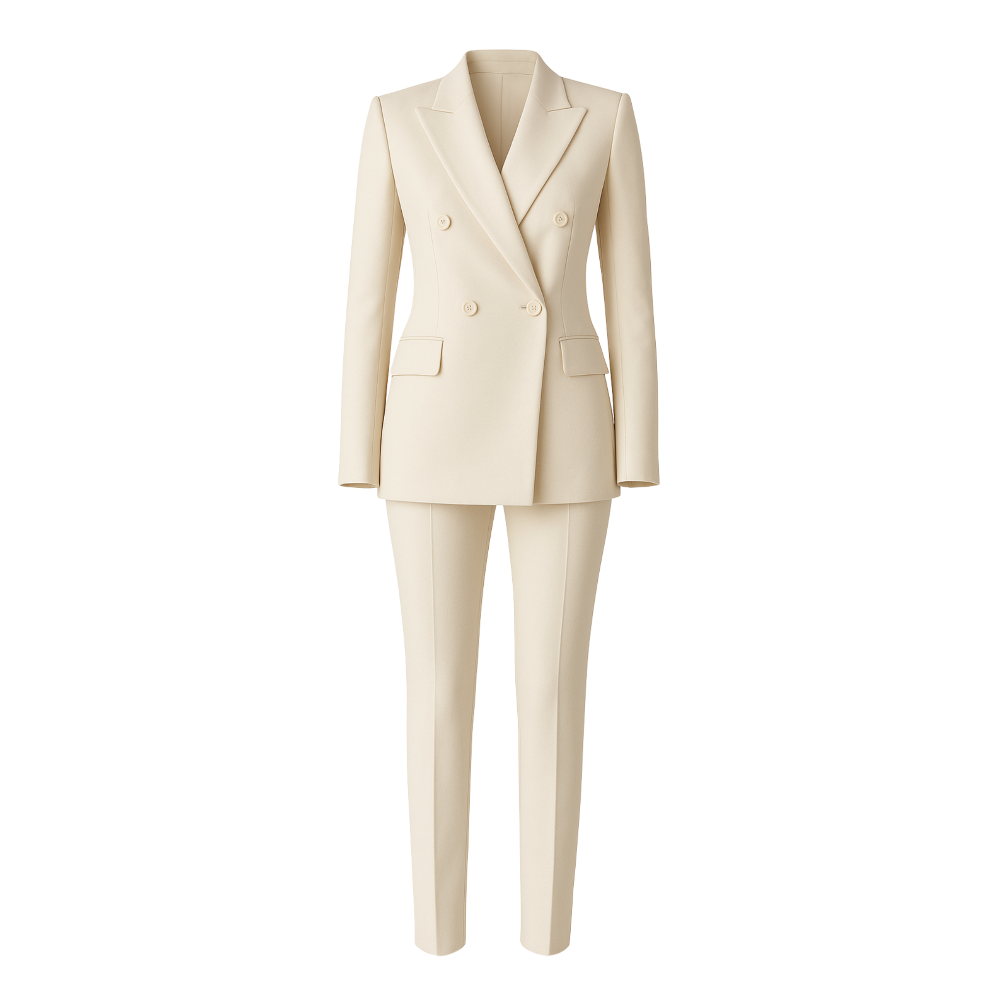 PRE-LOVED | Women's Cream Fitted Wedding Suit