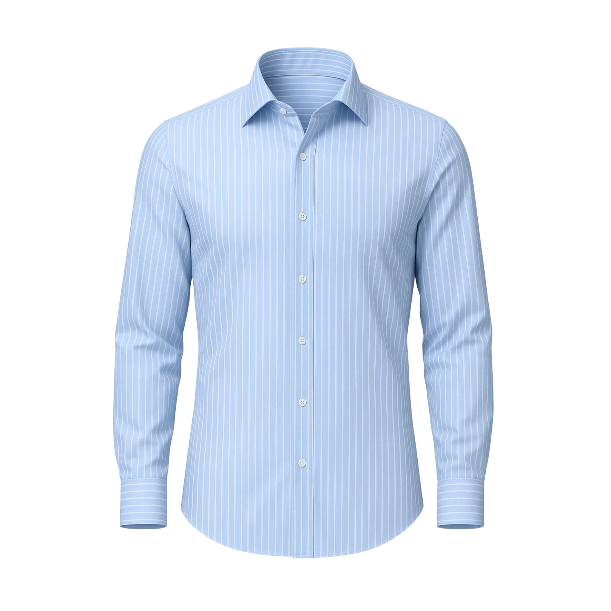 Men's Blue Striped Dress Shirt