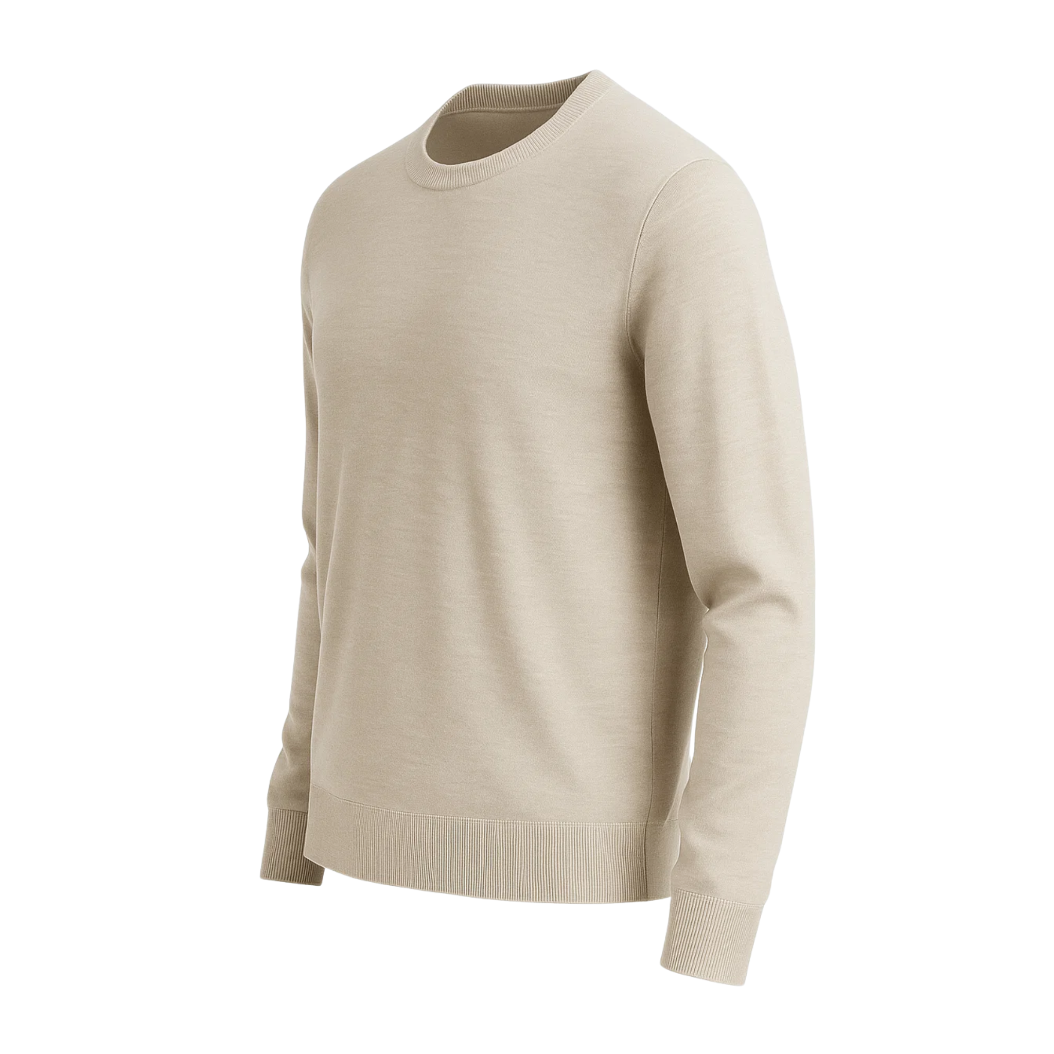 Men's Loro Piana Ocean Drive Beige Silk Cashmere Crew Sweater