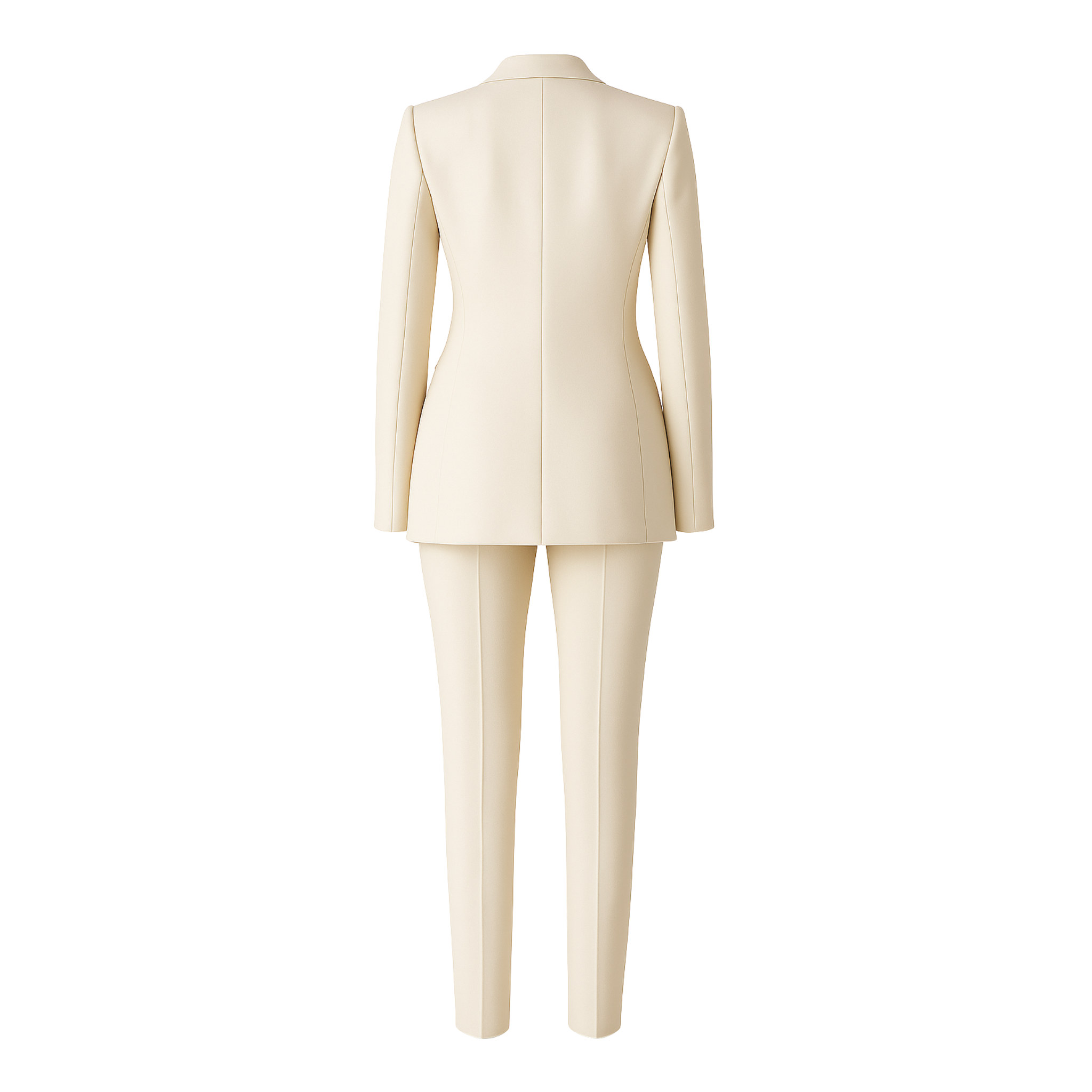 PRE-LOVED | Women's Cream Fitted Wedding Suit