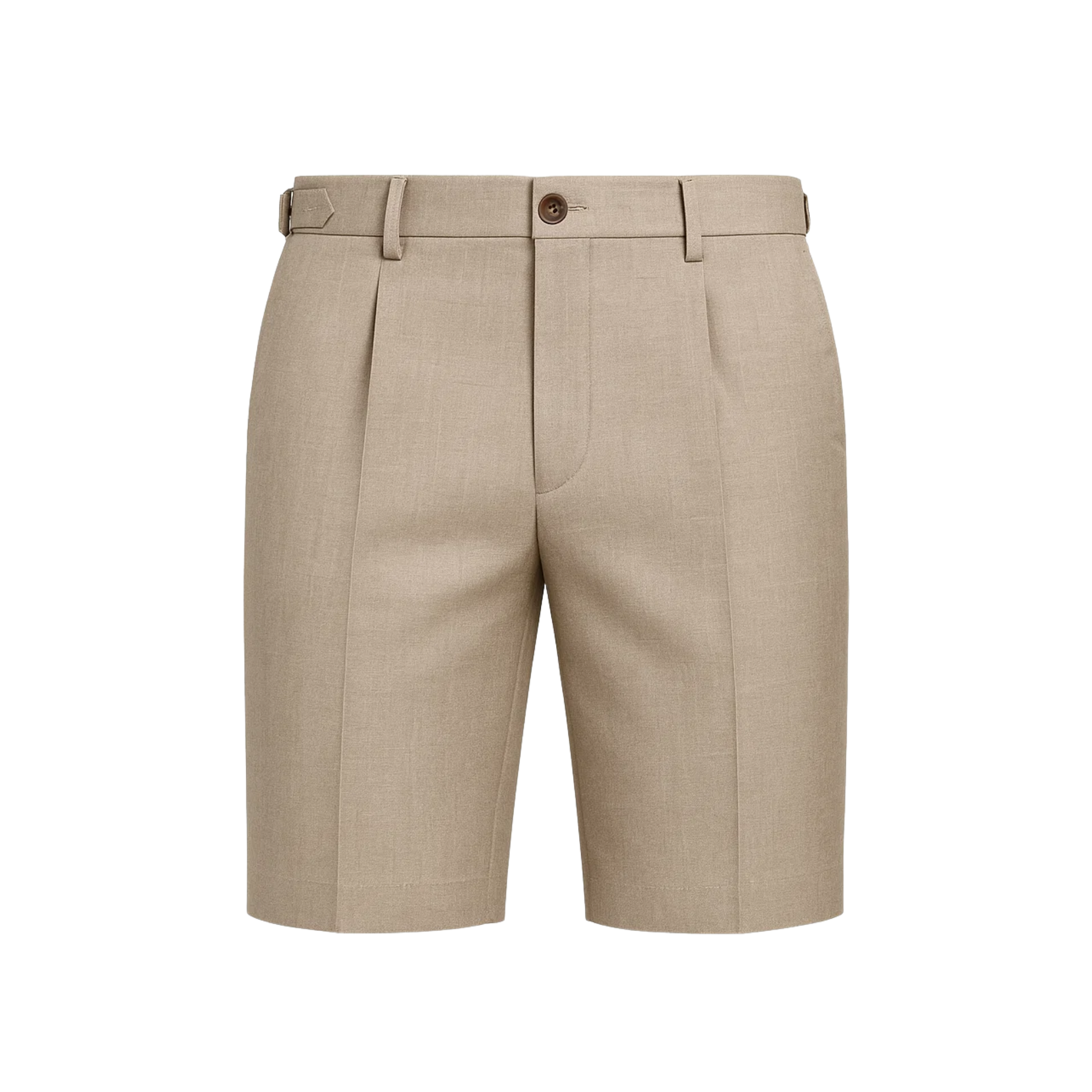 Men's Loro Piana Whitby Beige Tropical Wool Tailored Shorts