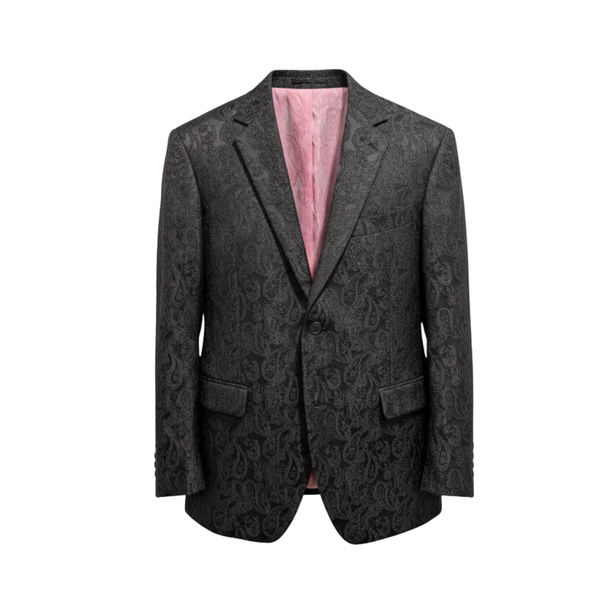 Jacquard Jacket with Pink Lining