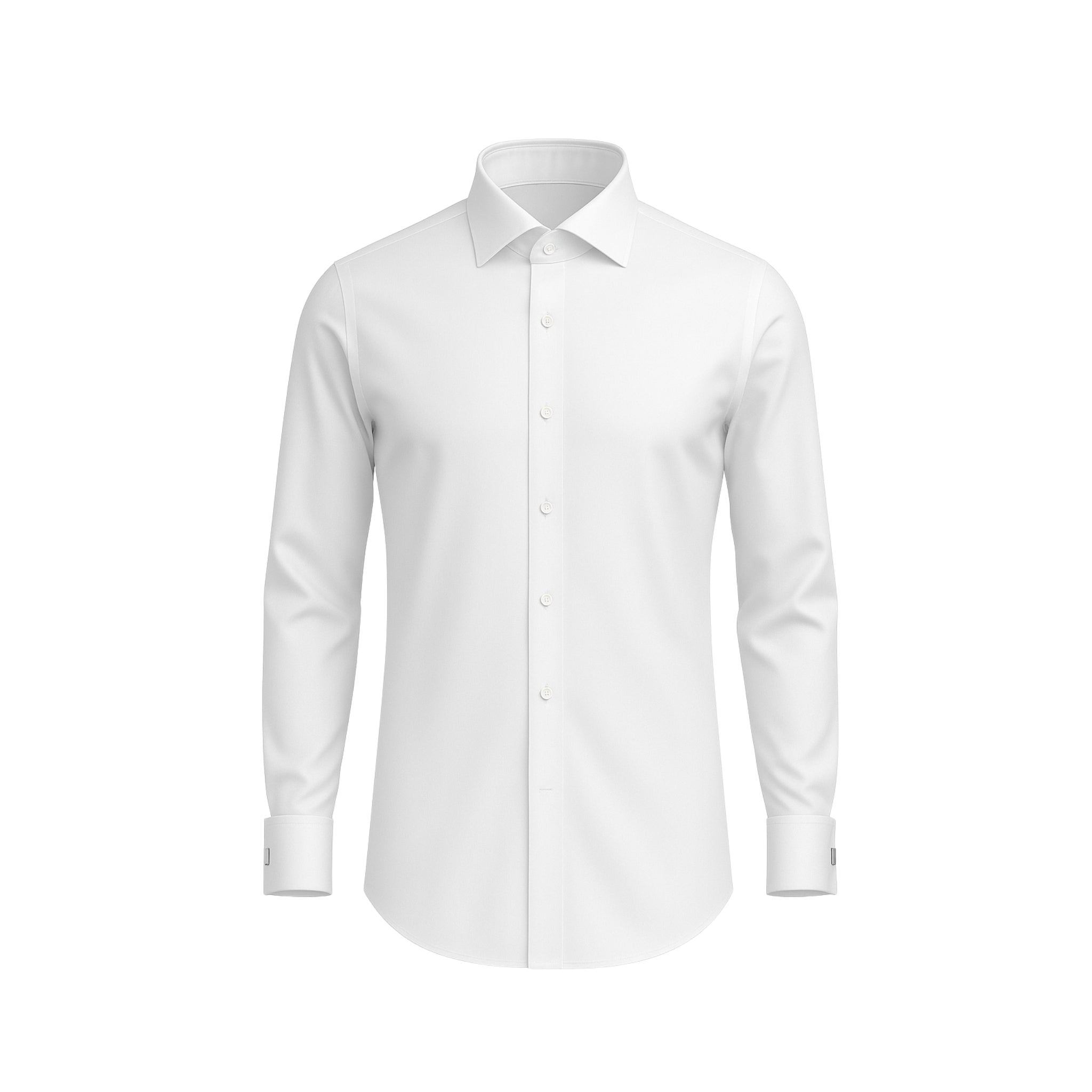 Men’s White Cotton Dress Shirt