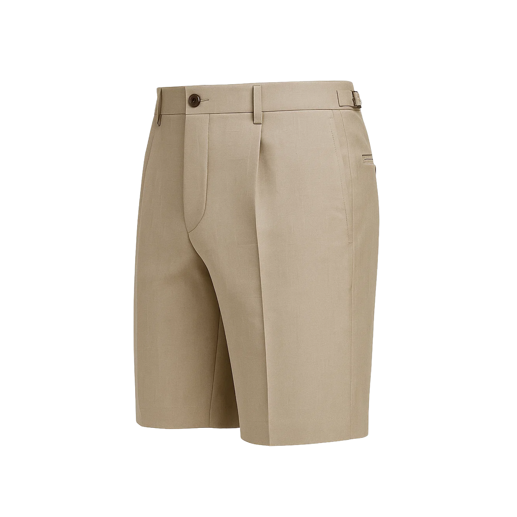 Men's Loro Piana Whitby Beige Tropical Wool Tailored Shorts