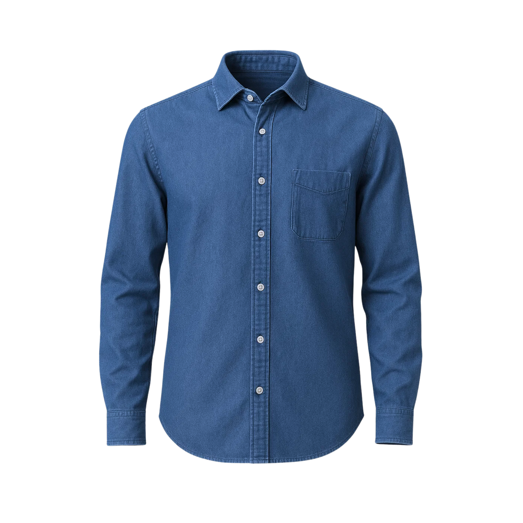 Men's Blue Denim Casual Shirt