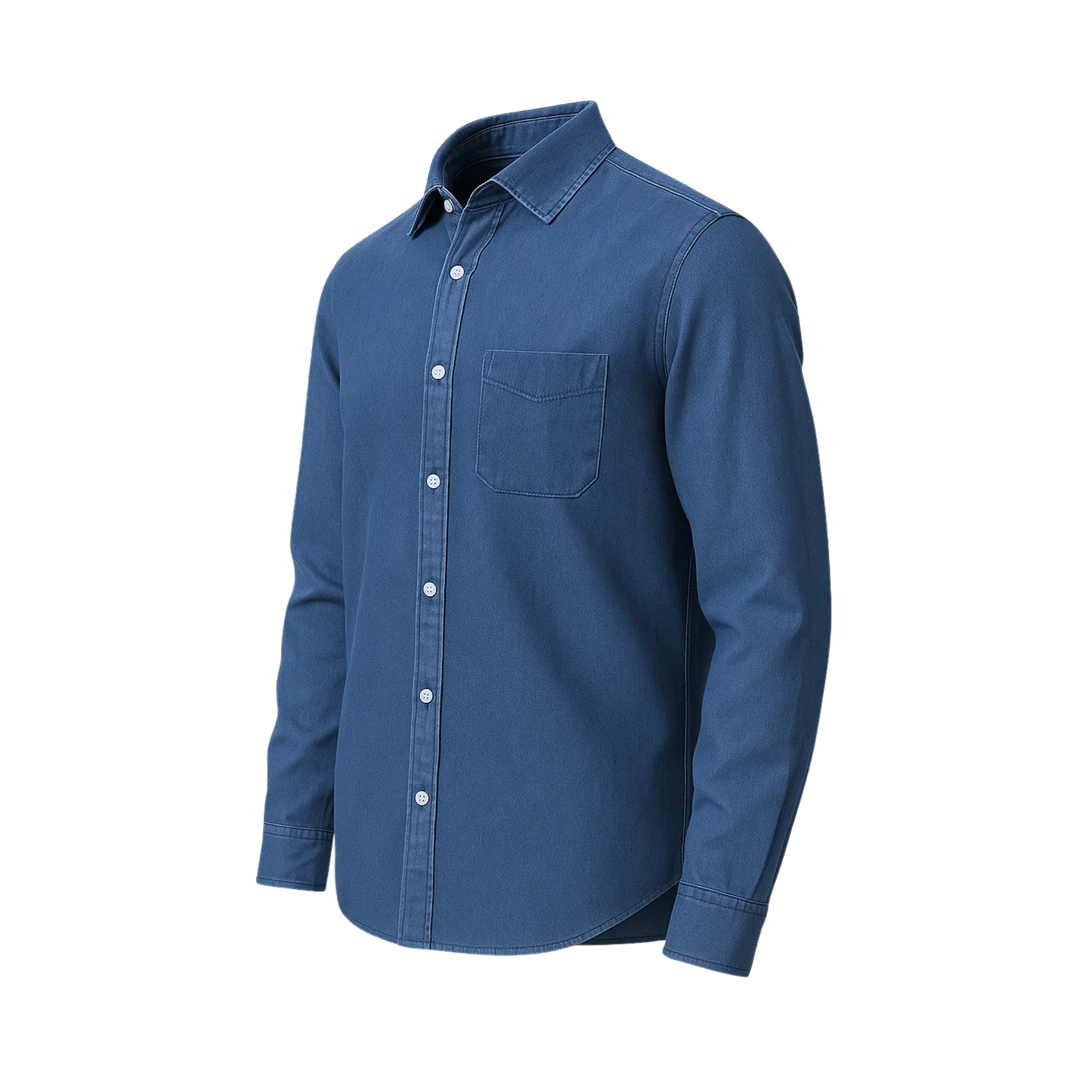 Men's Blue Denim Casual Shirt