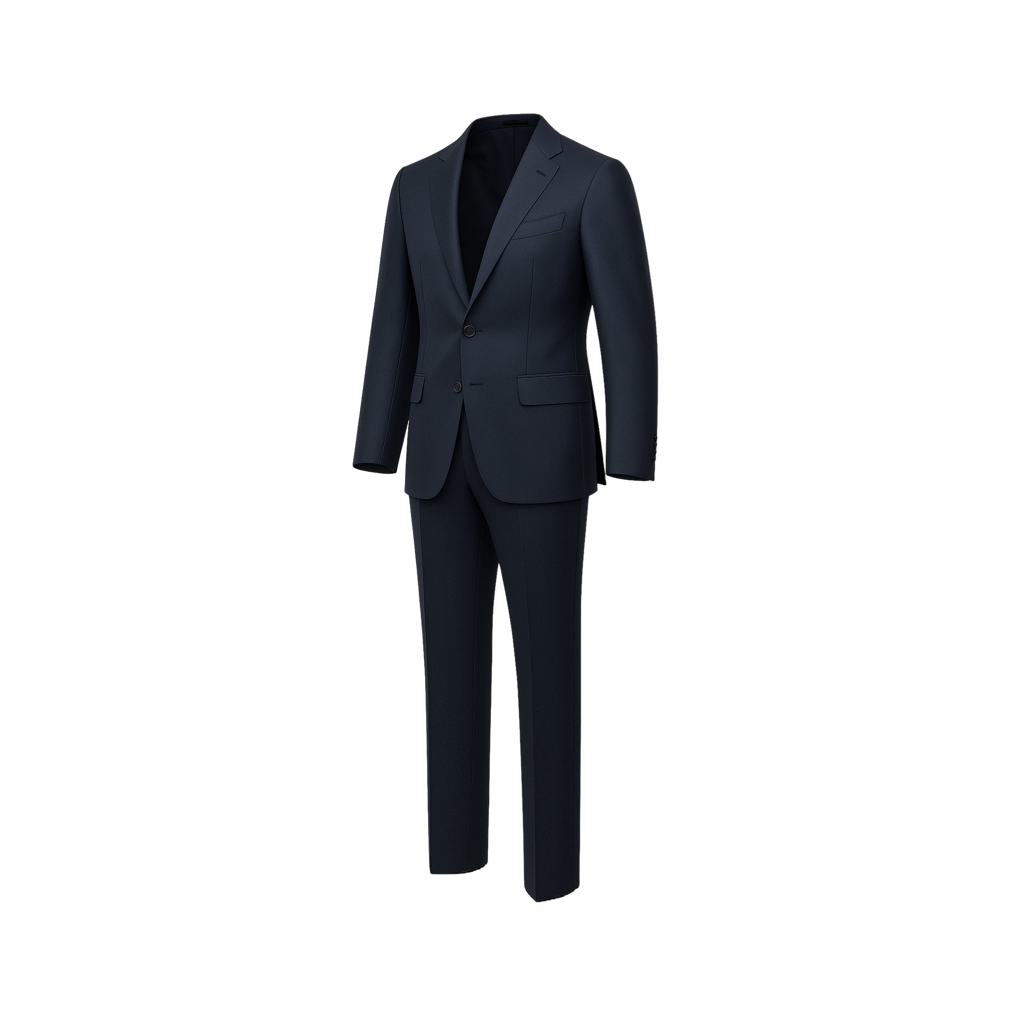 Masculine Fit Everyday Wool Suit in Navy