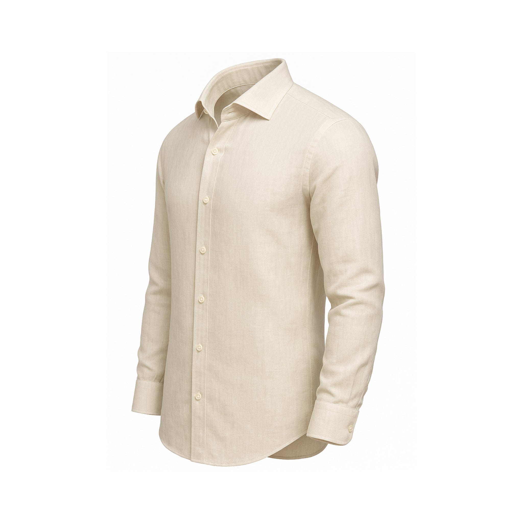 Men’s Cream Linen Shirt for Summer
