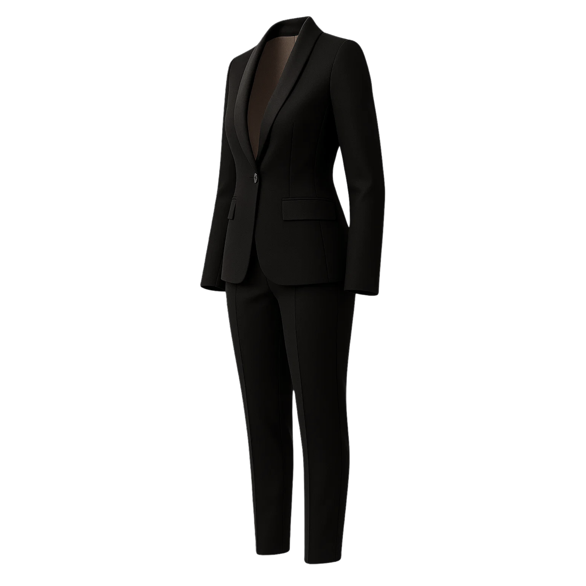 PRE-LOVED | Women's Black Fitted Wedding Suit