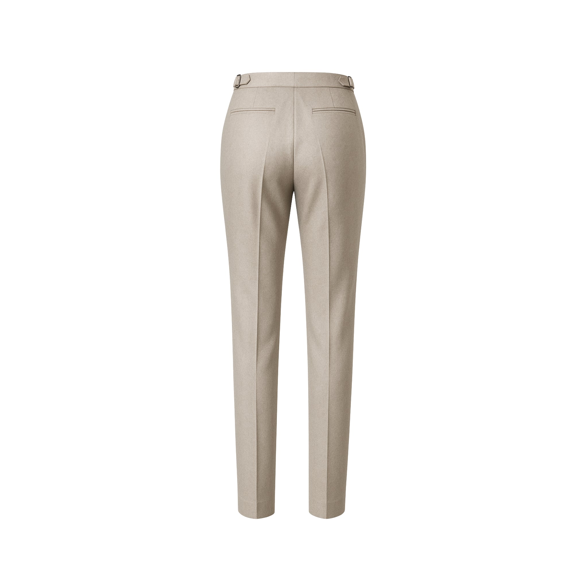 Loro Piana Men's Regatta Trousers Summer Walk Flannel in Stone