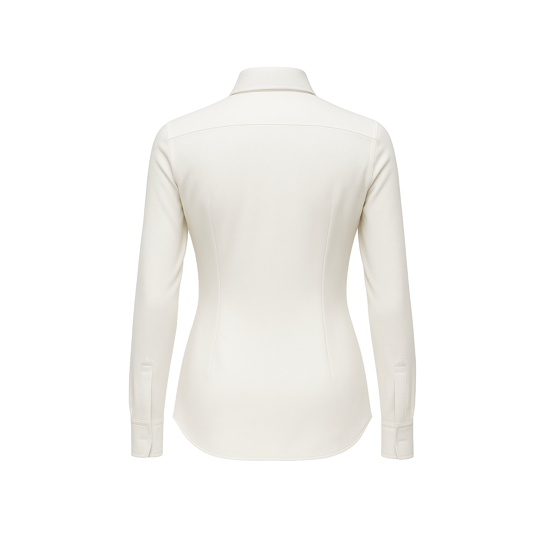 Feminine Fit Everyday Fitted Wool Shirt in Classic White