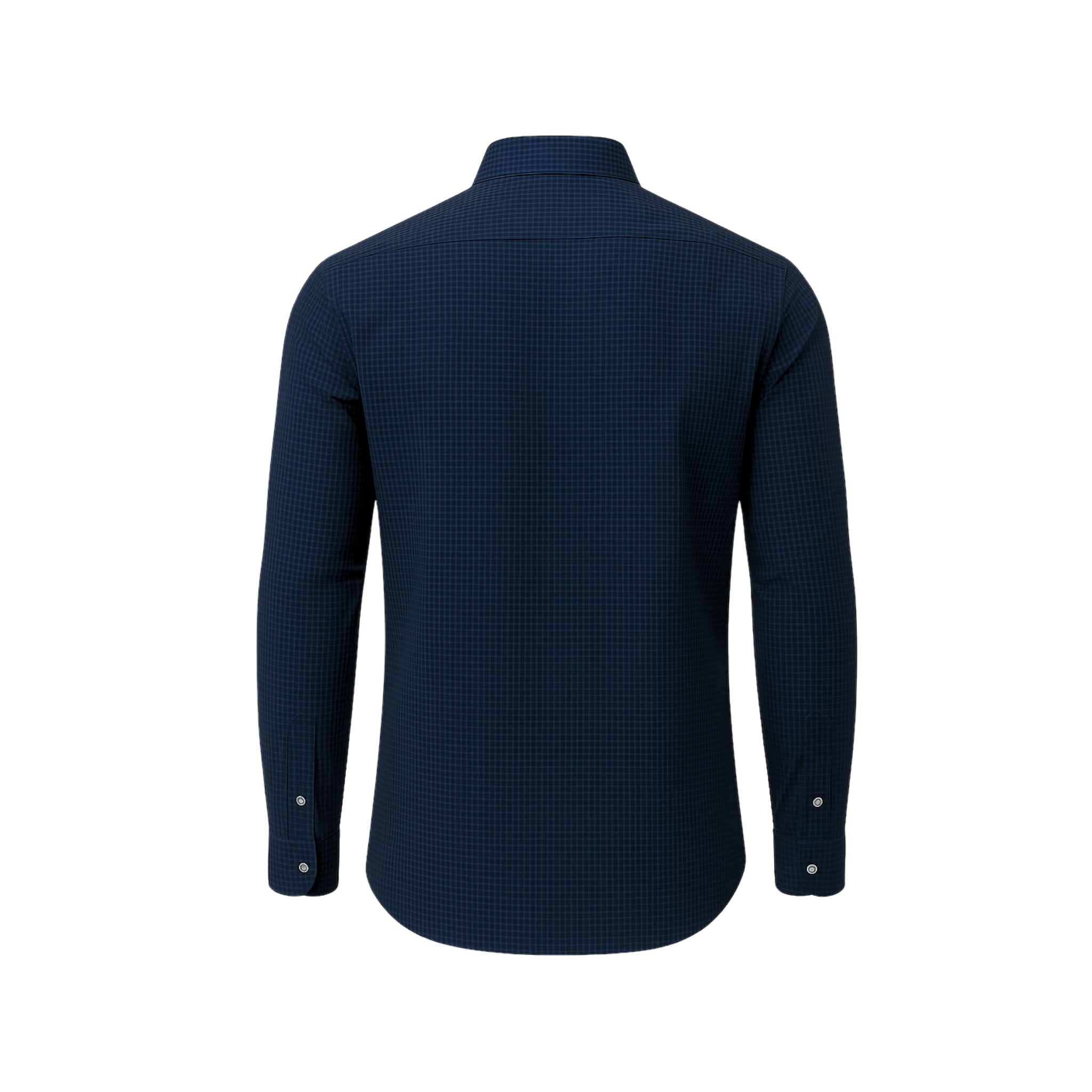Men’s Navy Check Cotton Shirt