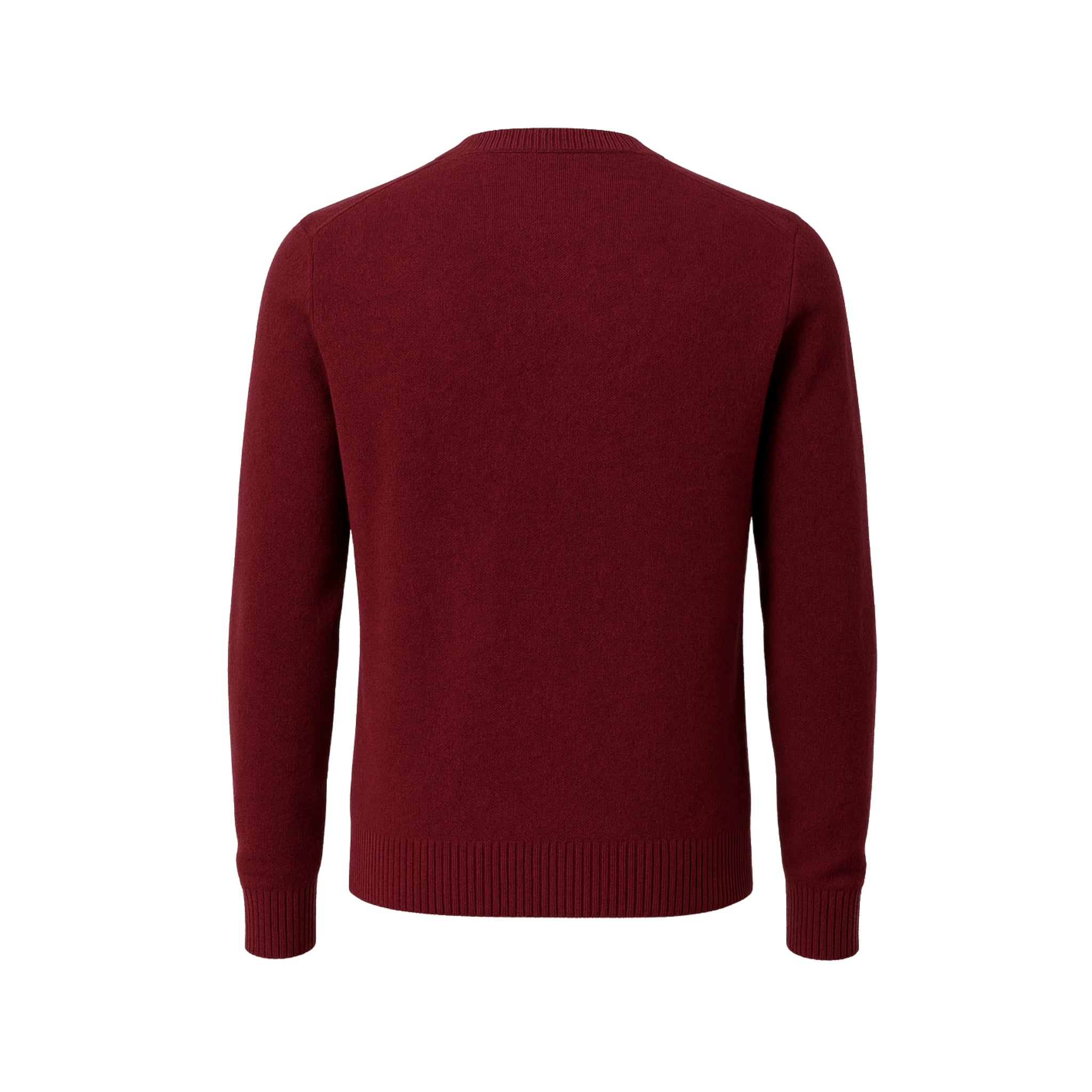 Men’s Burgundy Cashmere V-Neck Sweater
