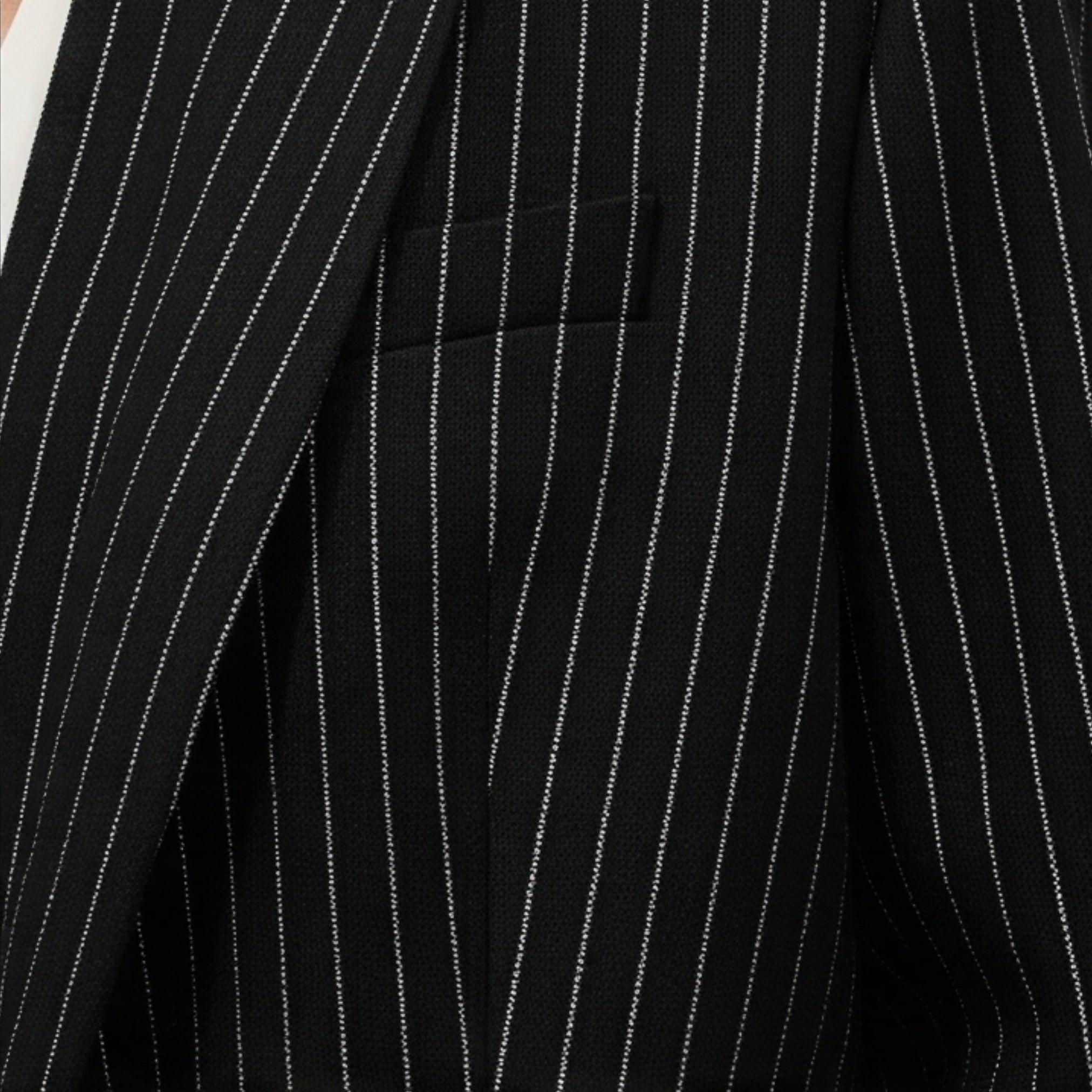 Black Pinstripe Oversized Blazer