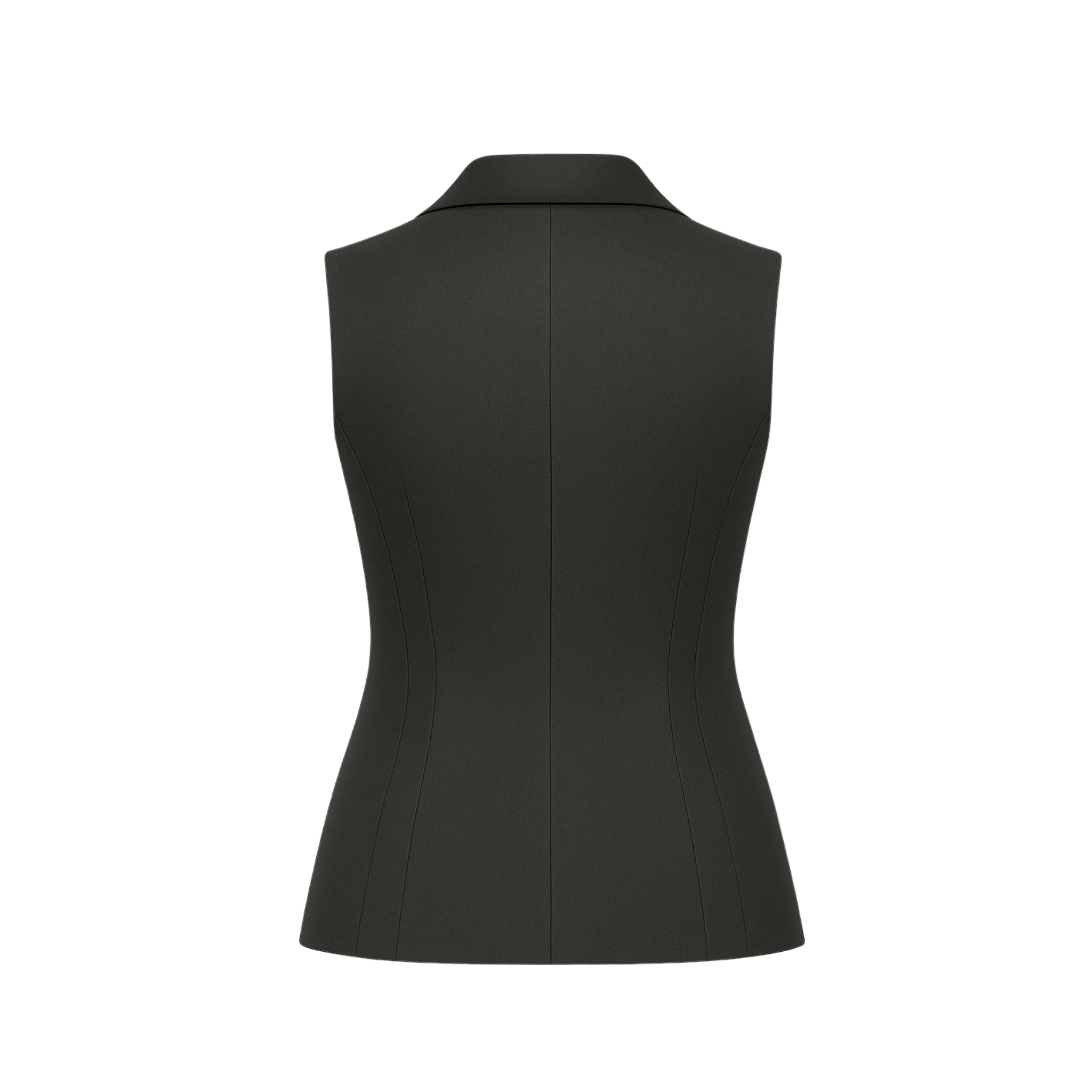 Women's Charcoal Gray Wool Vest
