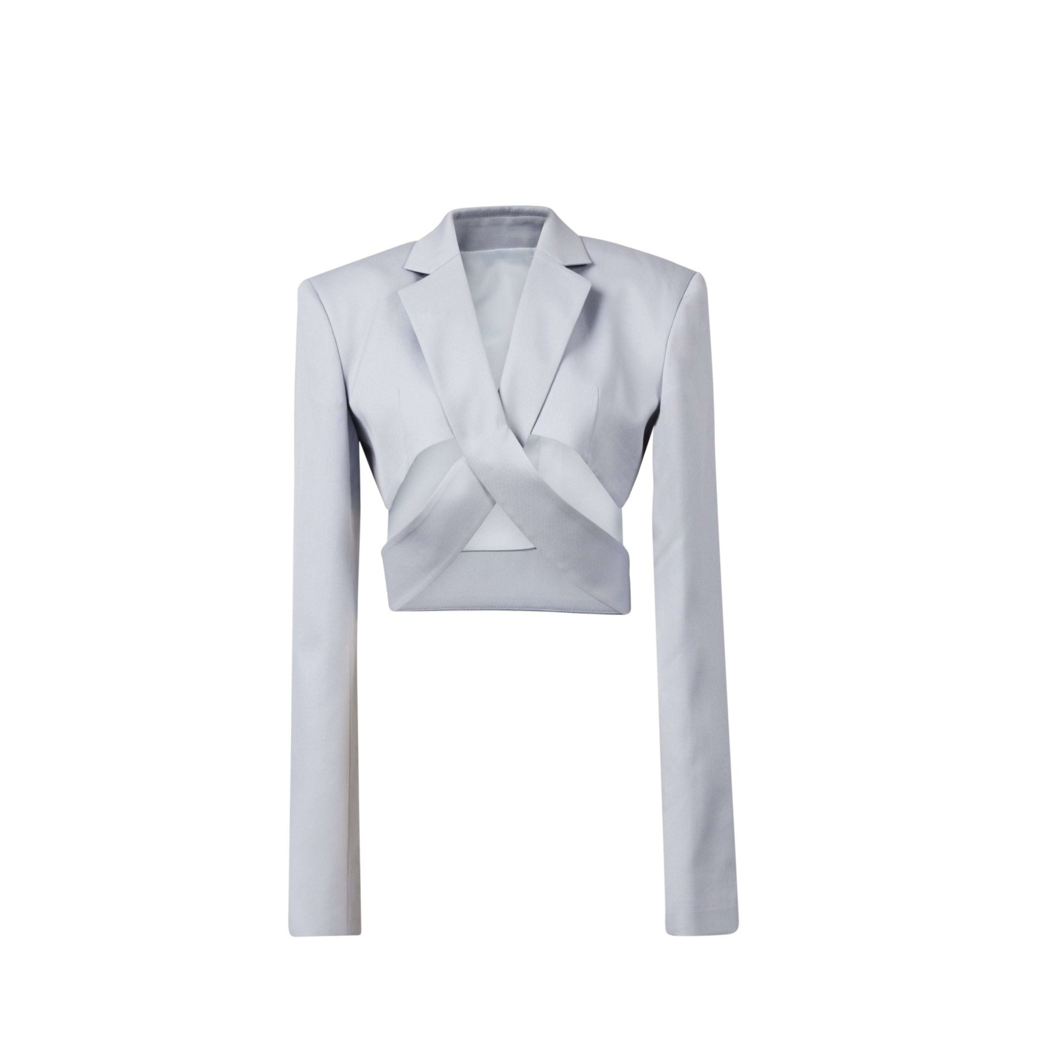 Modern Cutout Wool Silk Blazer