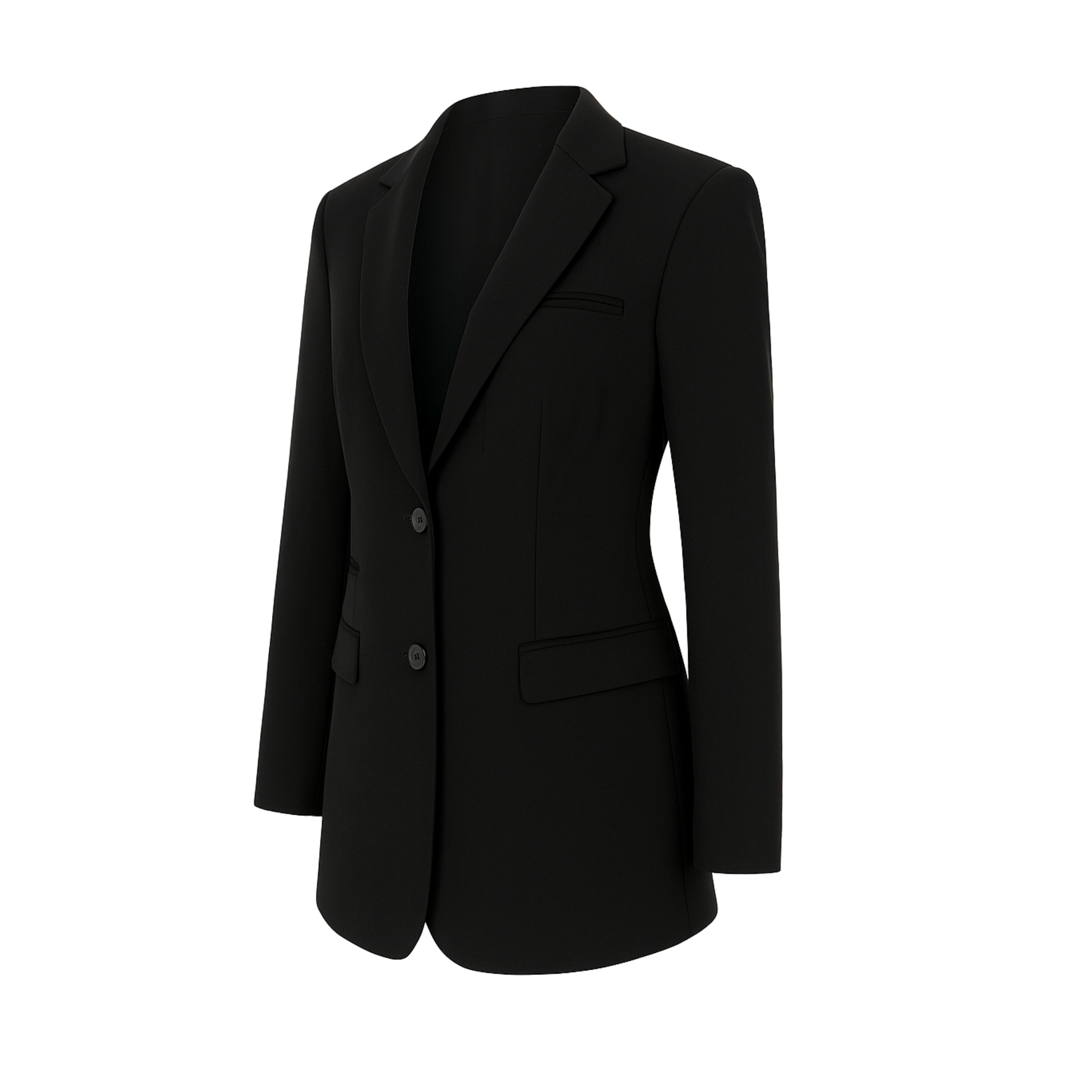 Tailory black notch lapel tailored blazer side view