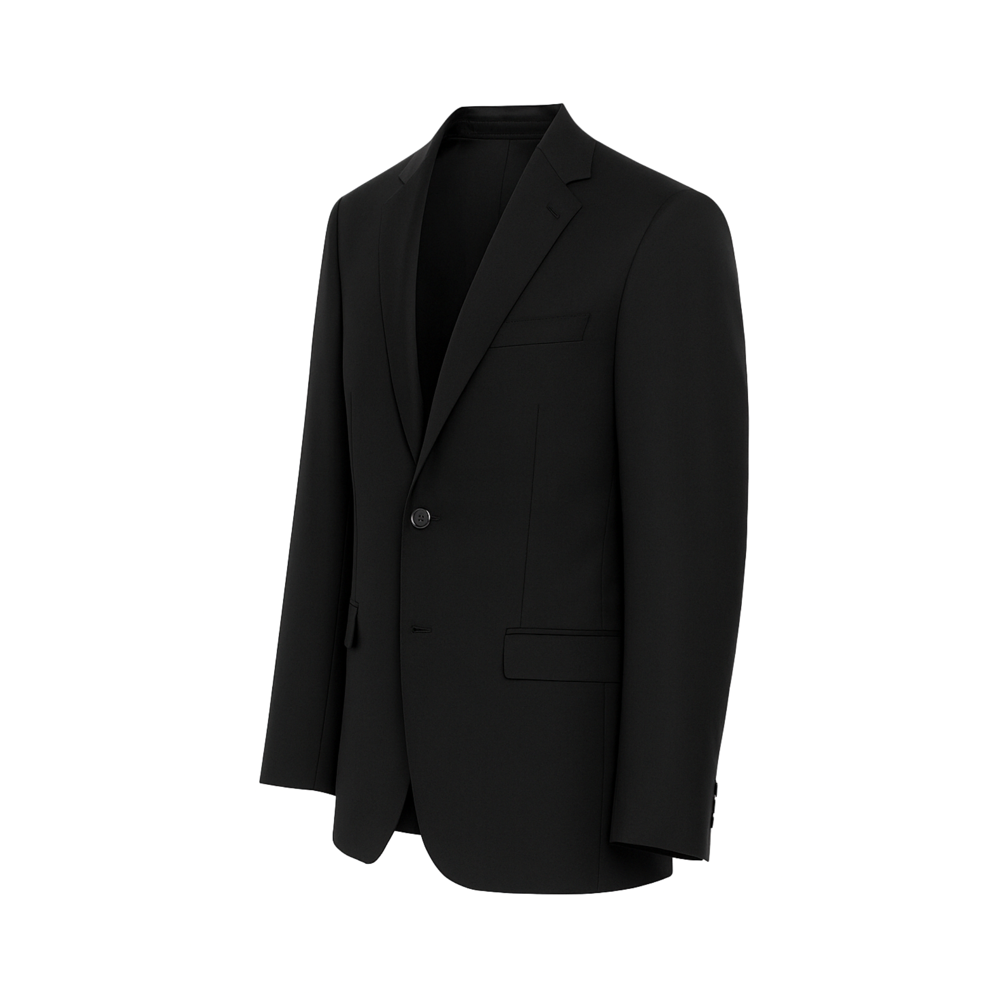 Tailory black wool single-breasted blazer side view