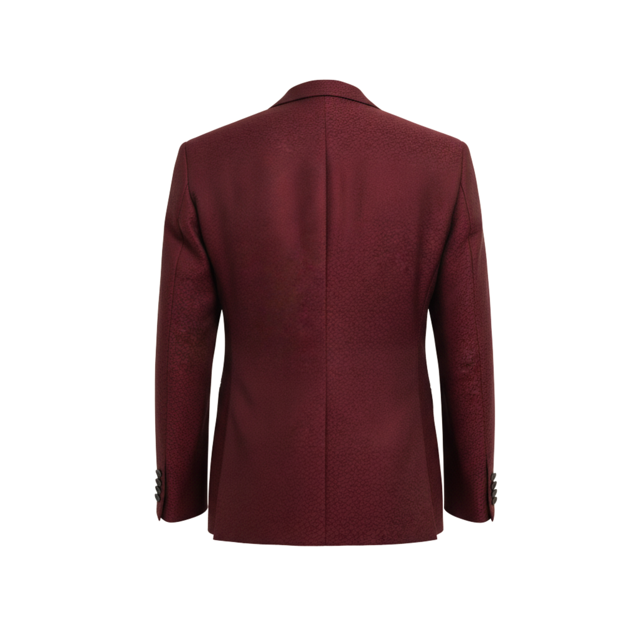 Tailory burgundy structured blazer back view