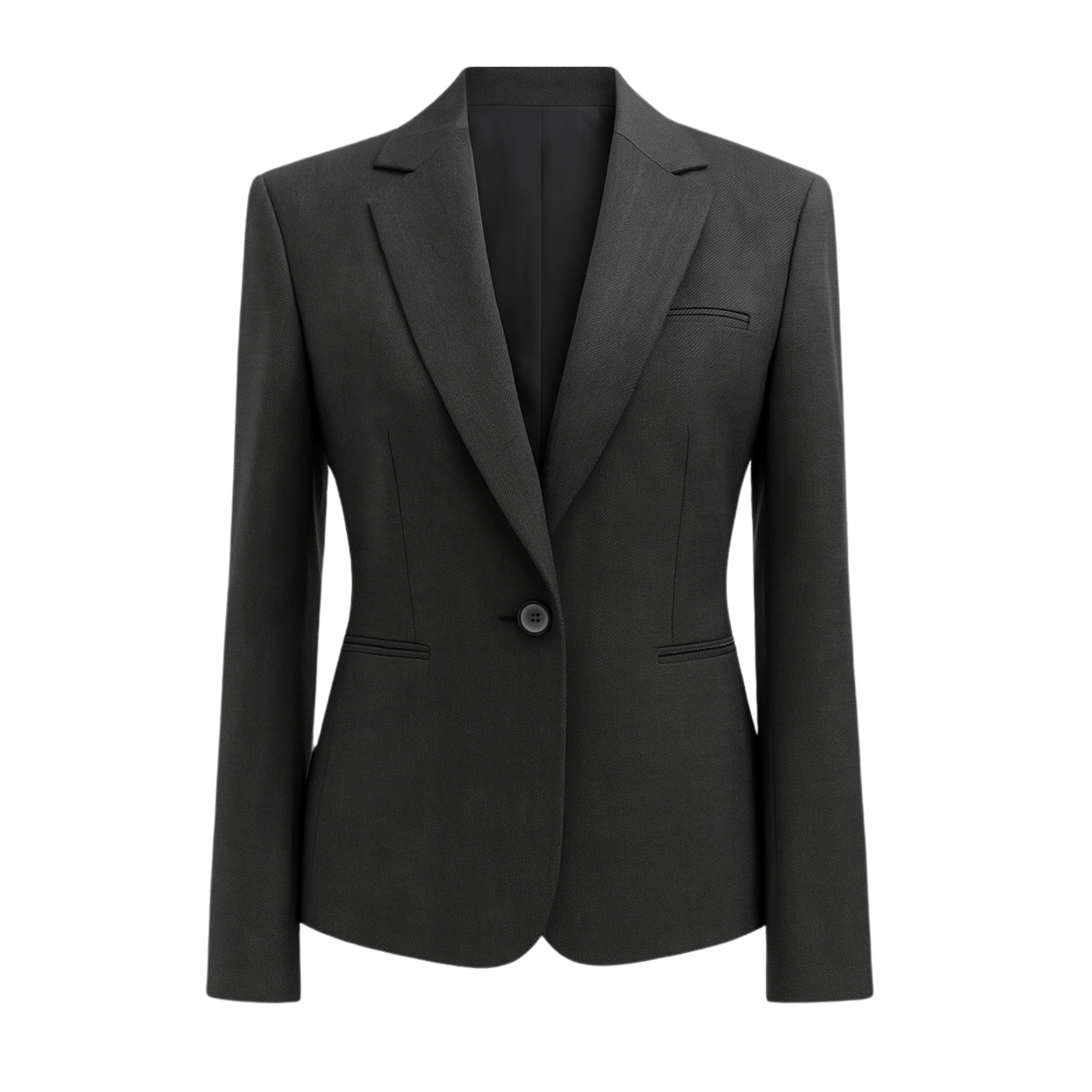 Tailory charcoal grey wool notch lapel blazer front view
