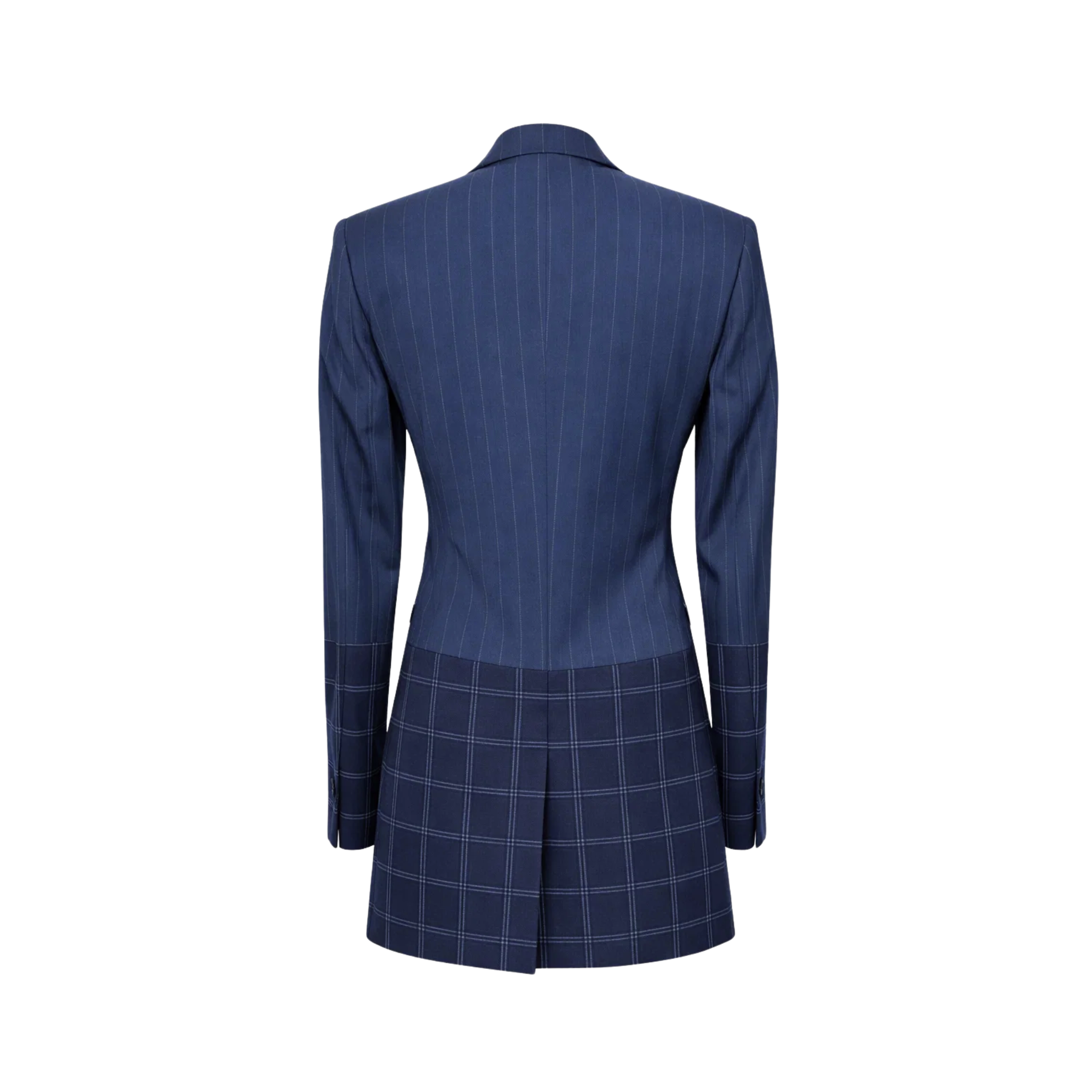 Tailory navy tailored blazer with mixed-pattern design back view