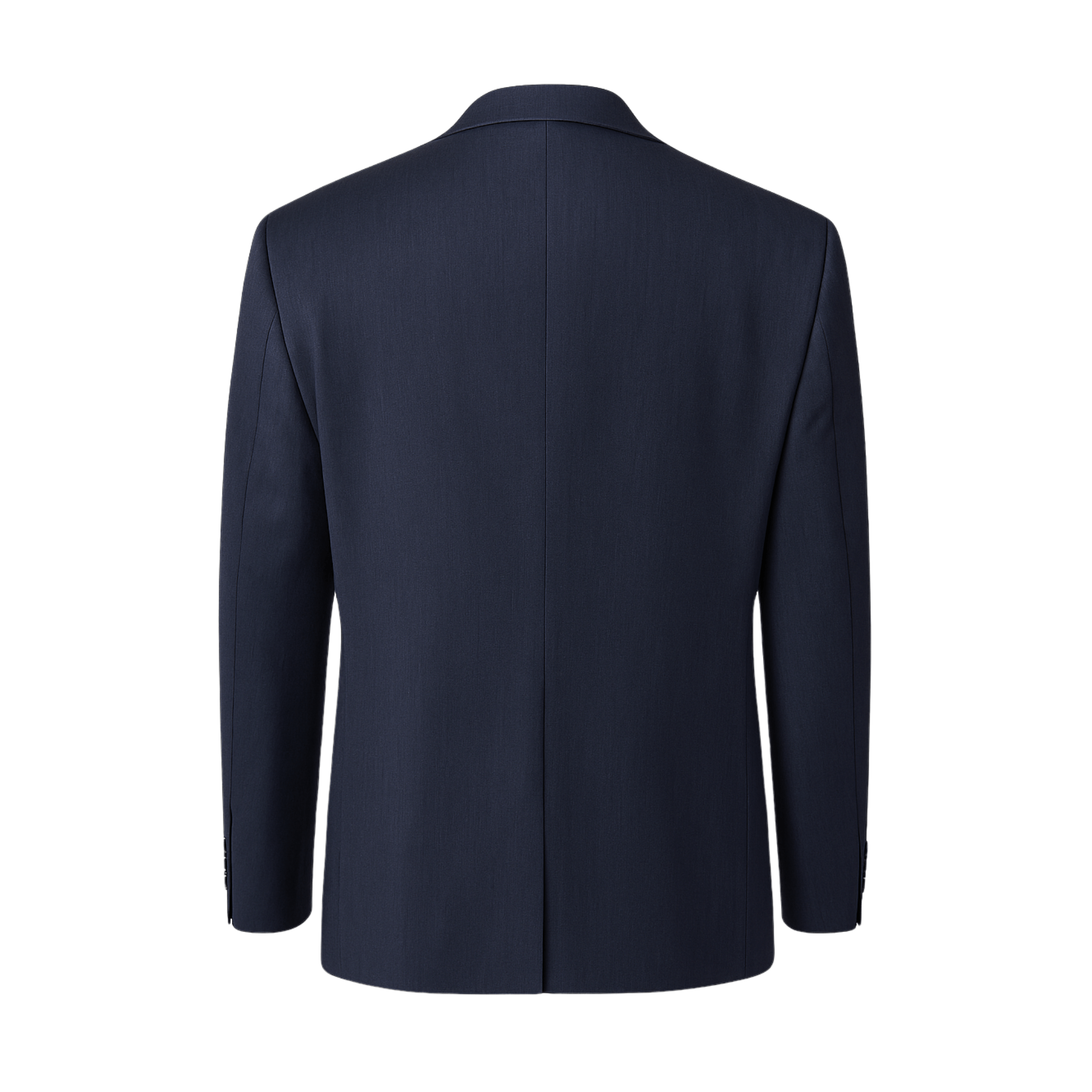 Tailory navy wool notch lapel blazer back view