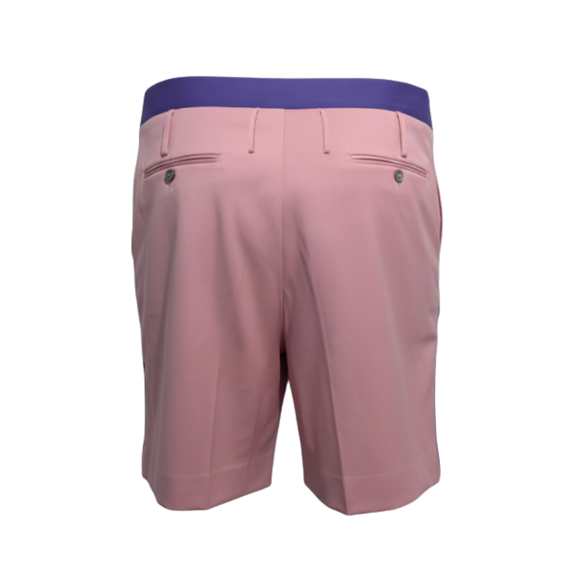 Tailory blush pink color-block tailored shorts side view