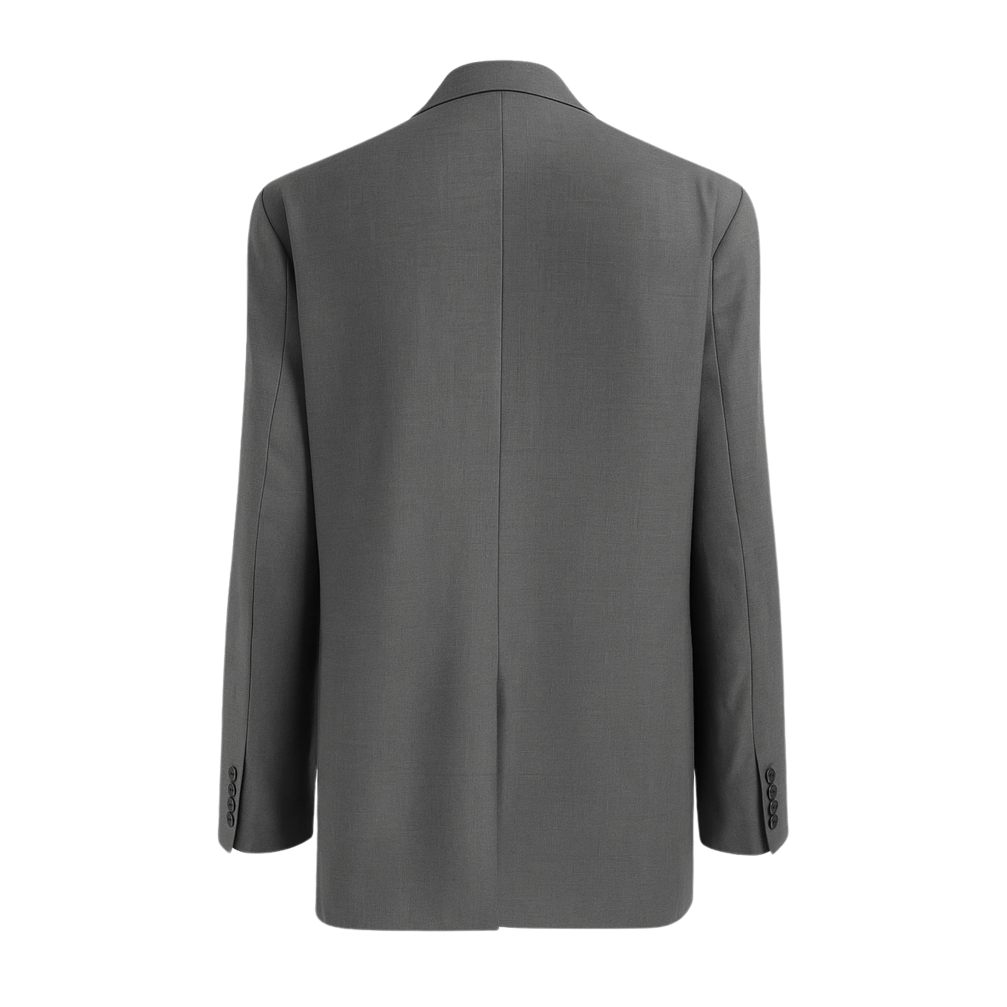 Tailory light gray single-breasted blazer clean back design back view