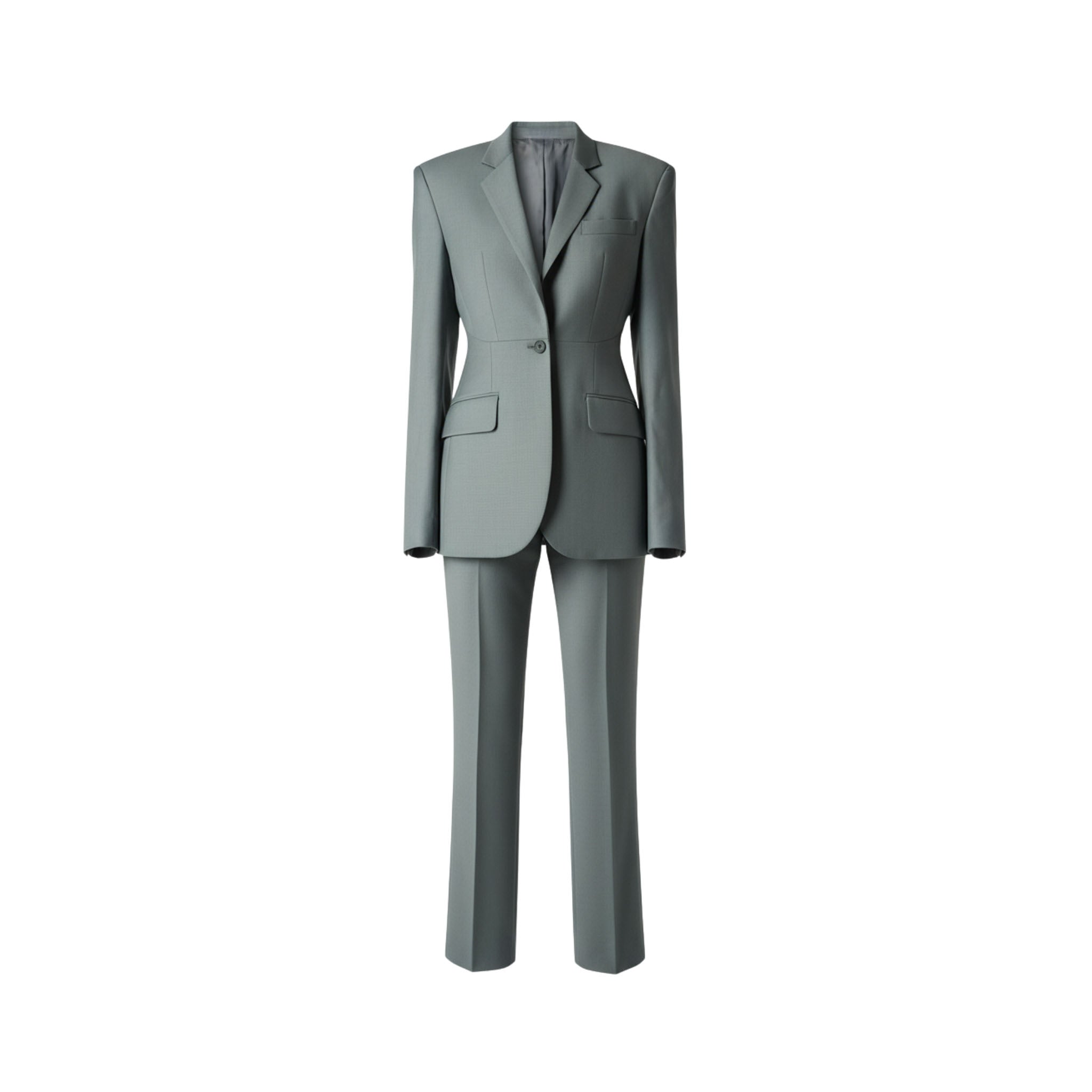 Tailory sage green suit set front view