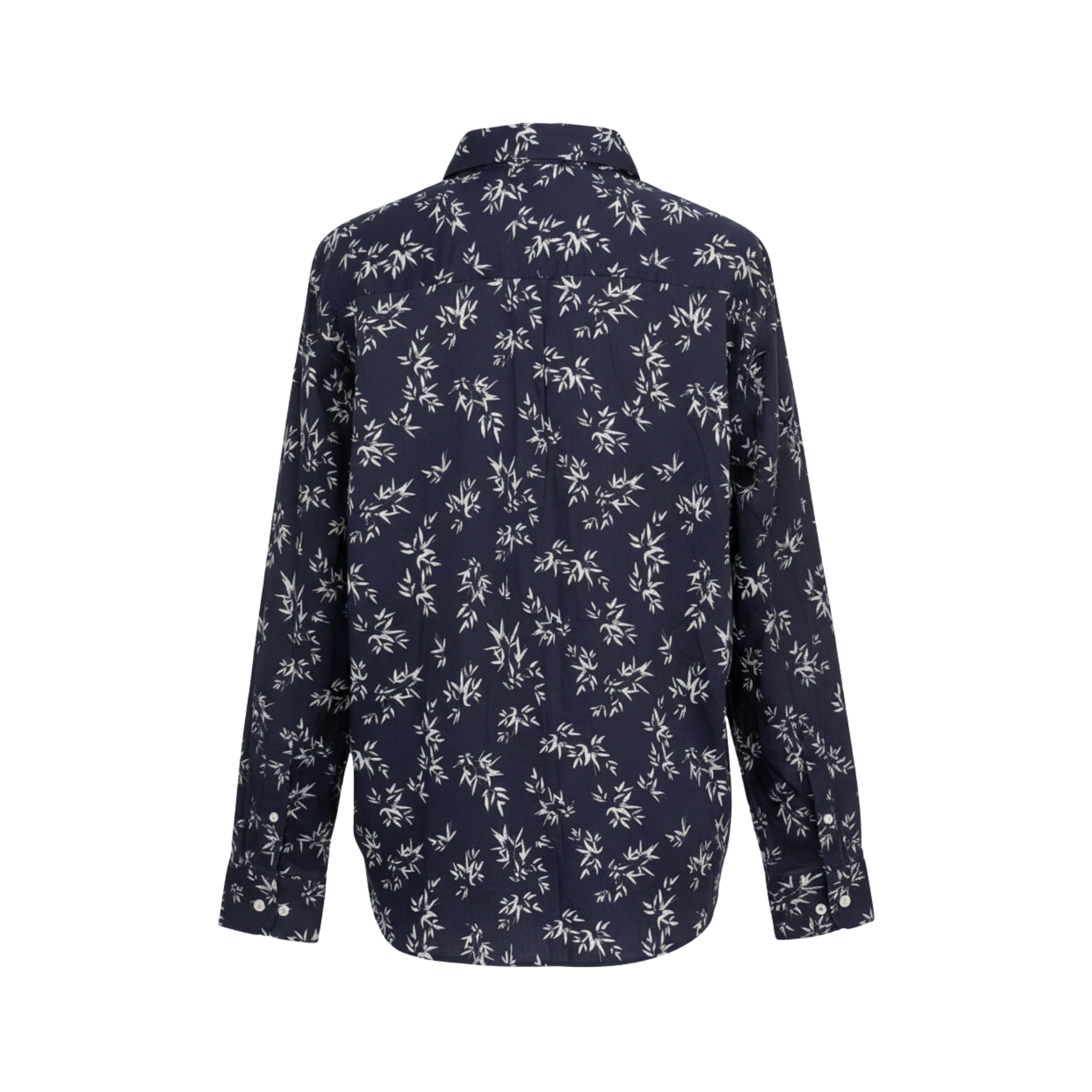 Tailory navy white palm-print tailored shirt back view