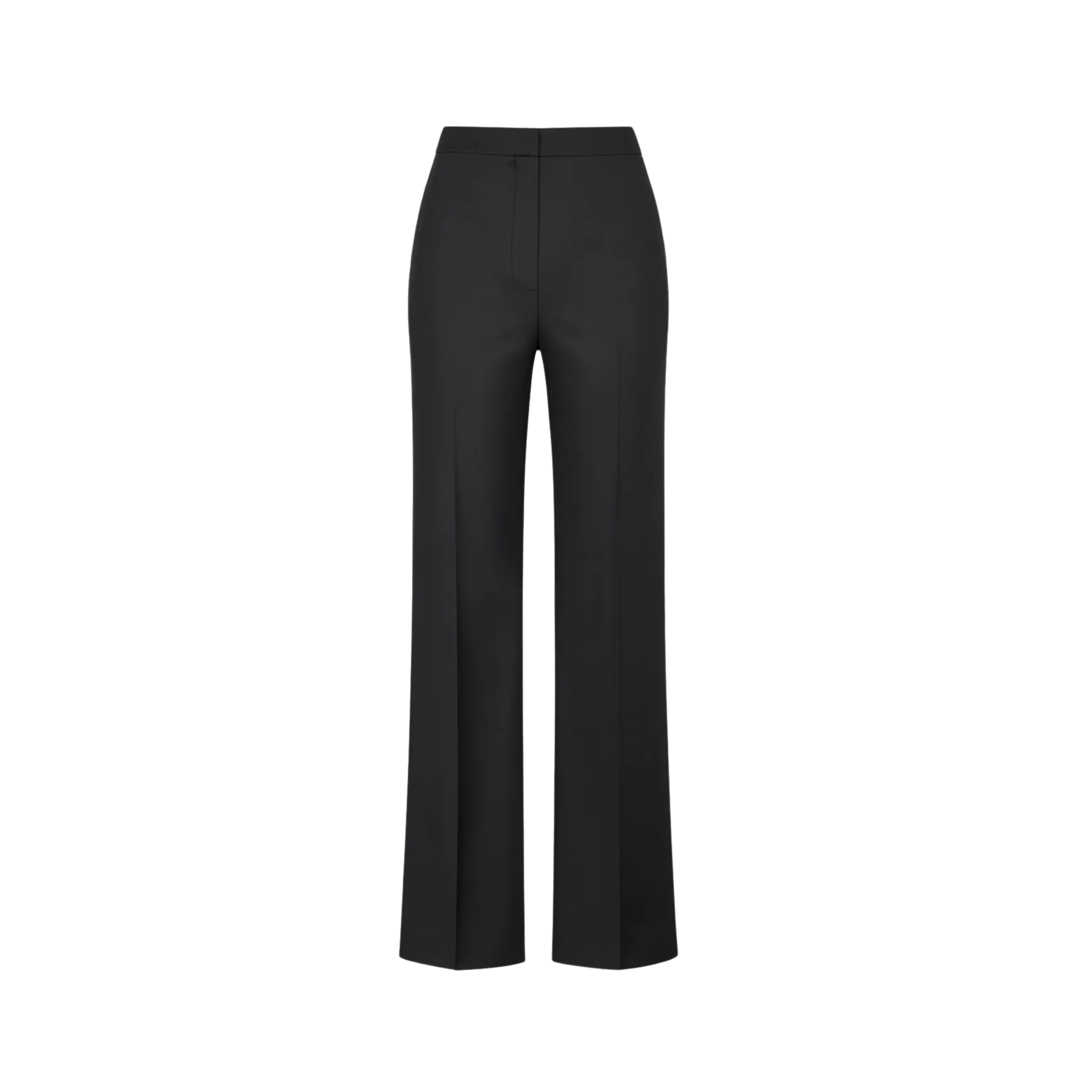Tailory black high-rise straight leg tailored trousers front view