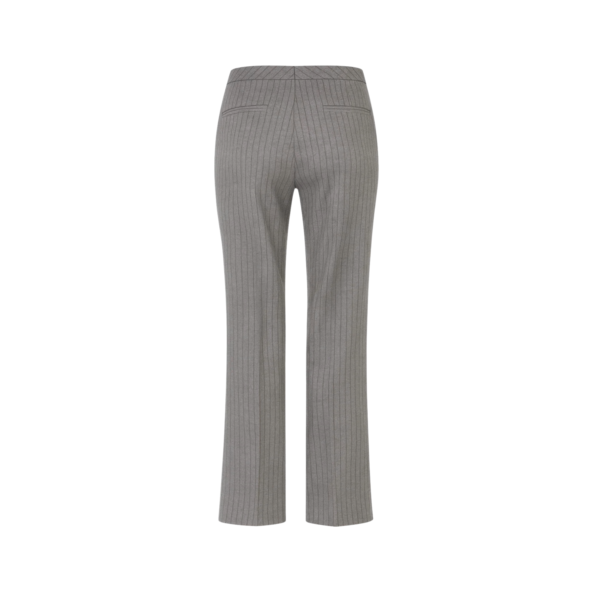 Tailory grey pink plaid high-waisted straight trousers back view