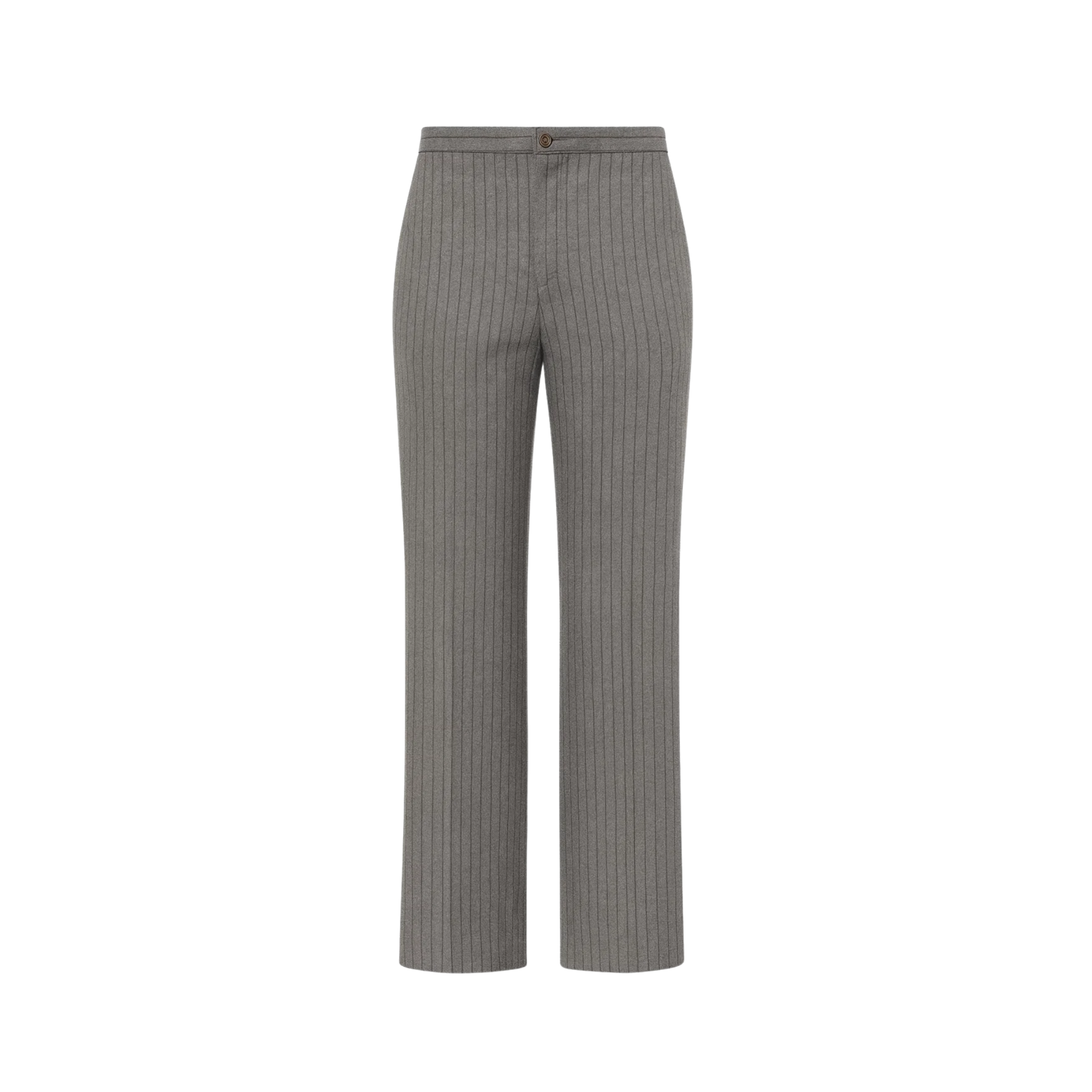 Tailory grey pink plaid high-waisted straight-leg trousers front view
