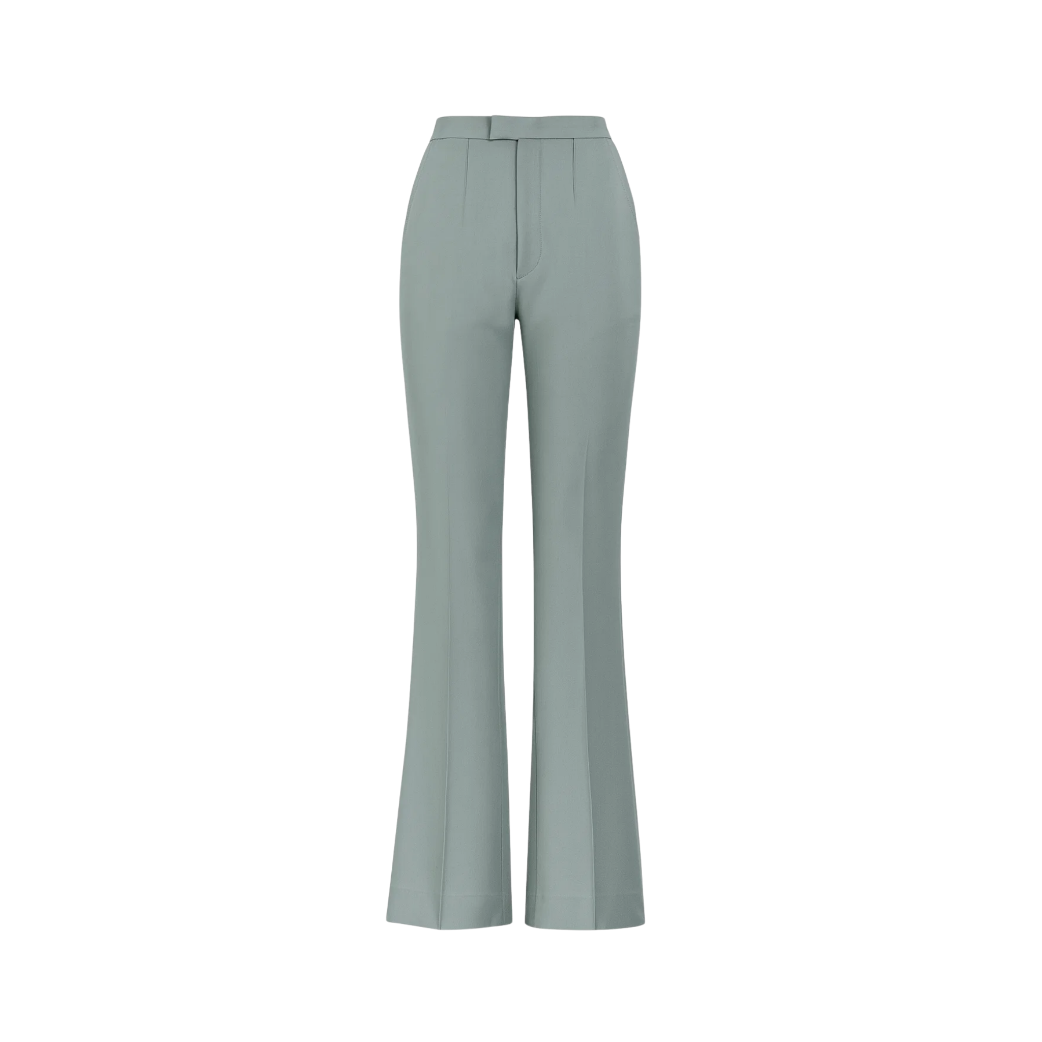 Tailory sage high-waisted flare tailored trousers front view