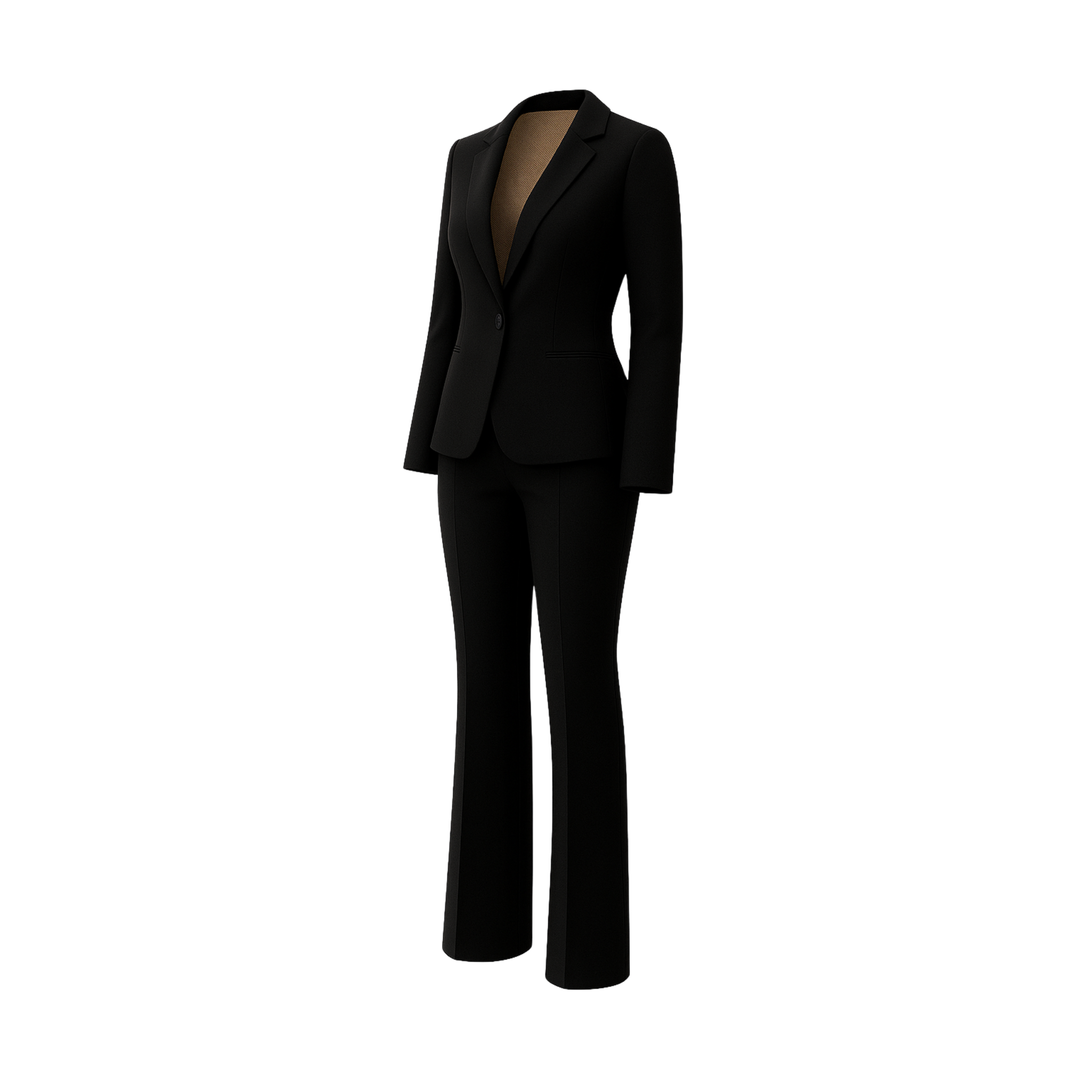 Women's Black Wedding Suit 2 Piece Bridal Pantsuit