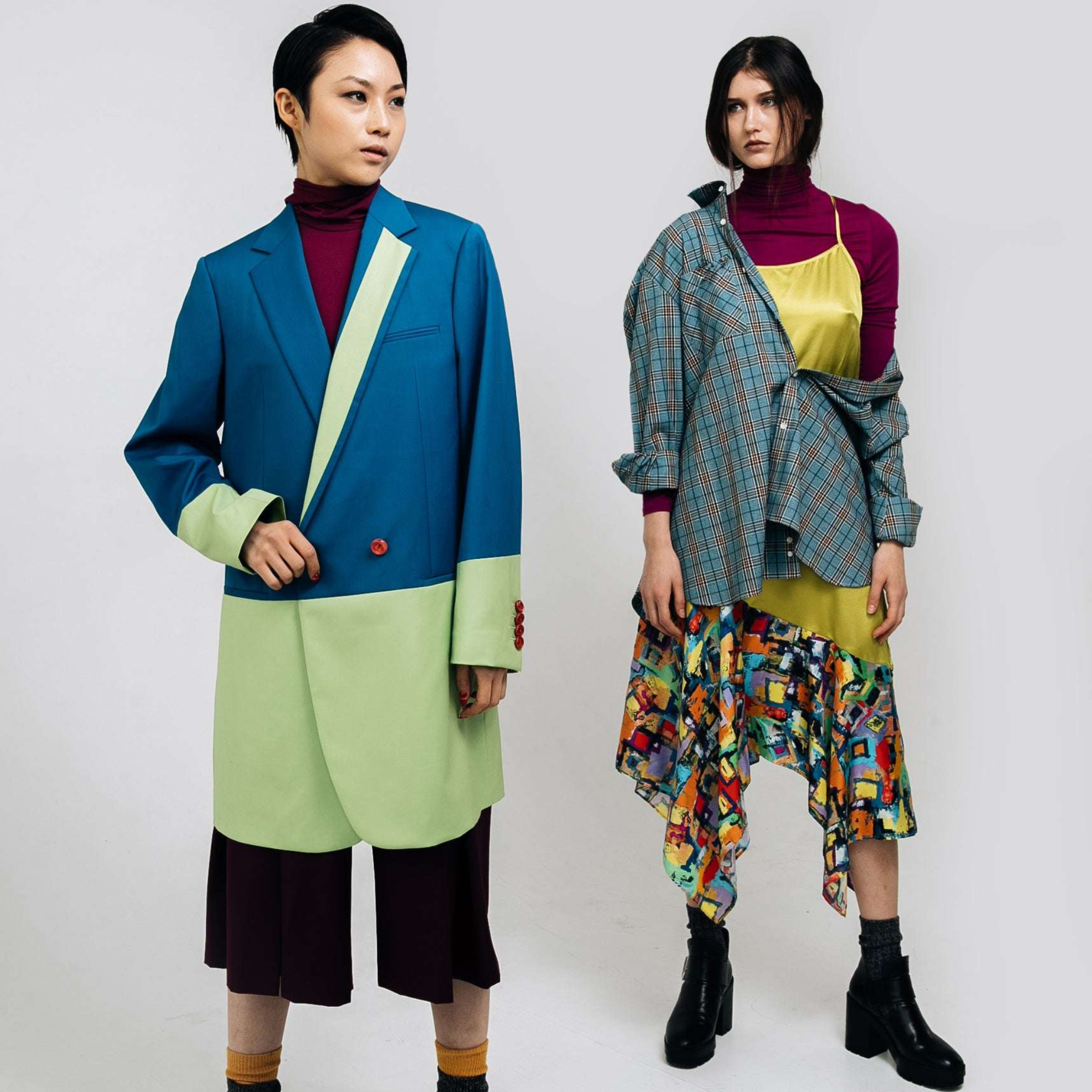 Yellow Asymmetrical Silk Slip Dress