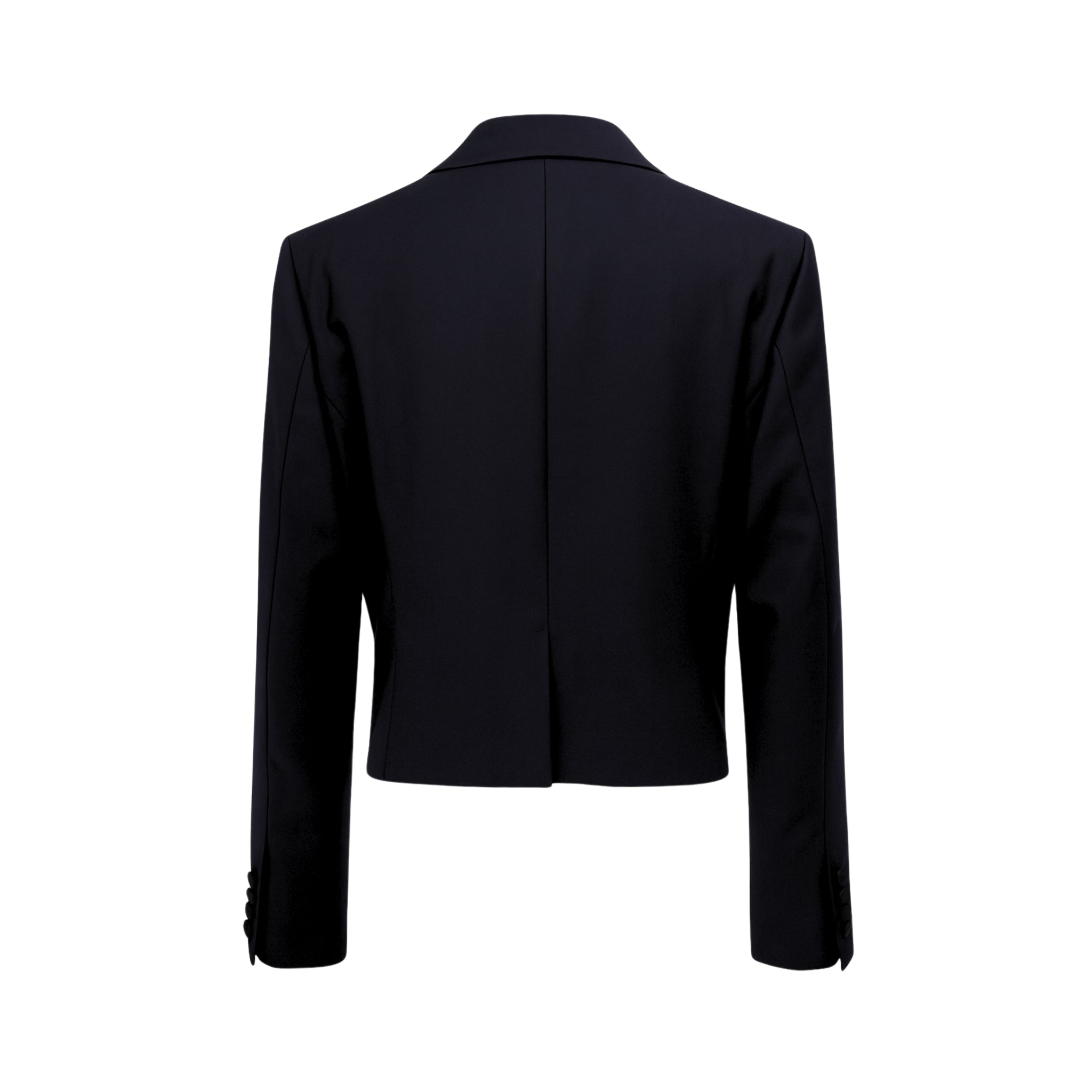 Black Cropped Blazer Formal Tuxedo Jacket Satin Lapels