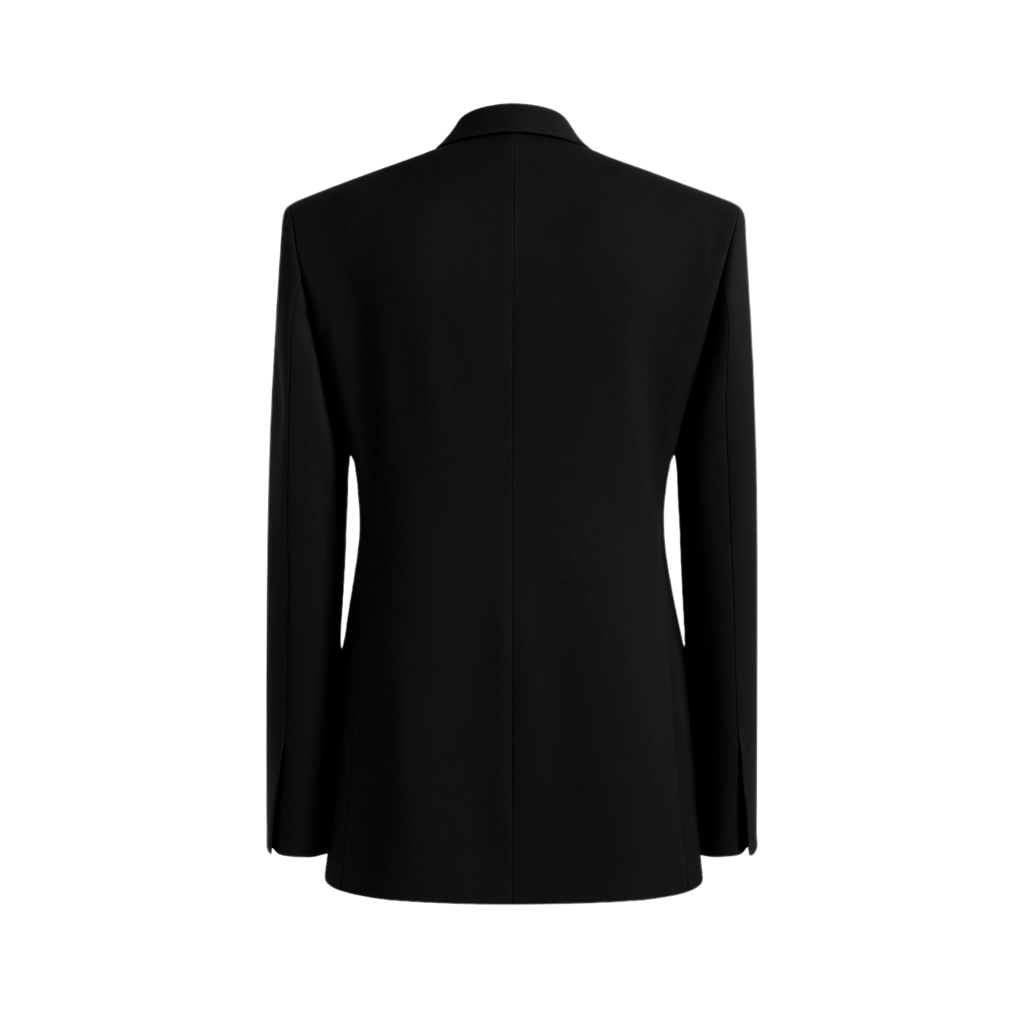 Black Wool Blazer Formal Single Button Evening Jacket