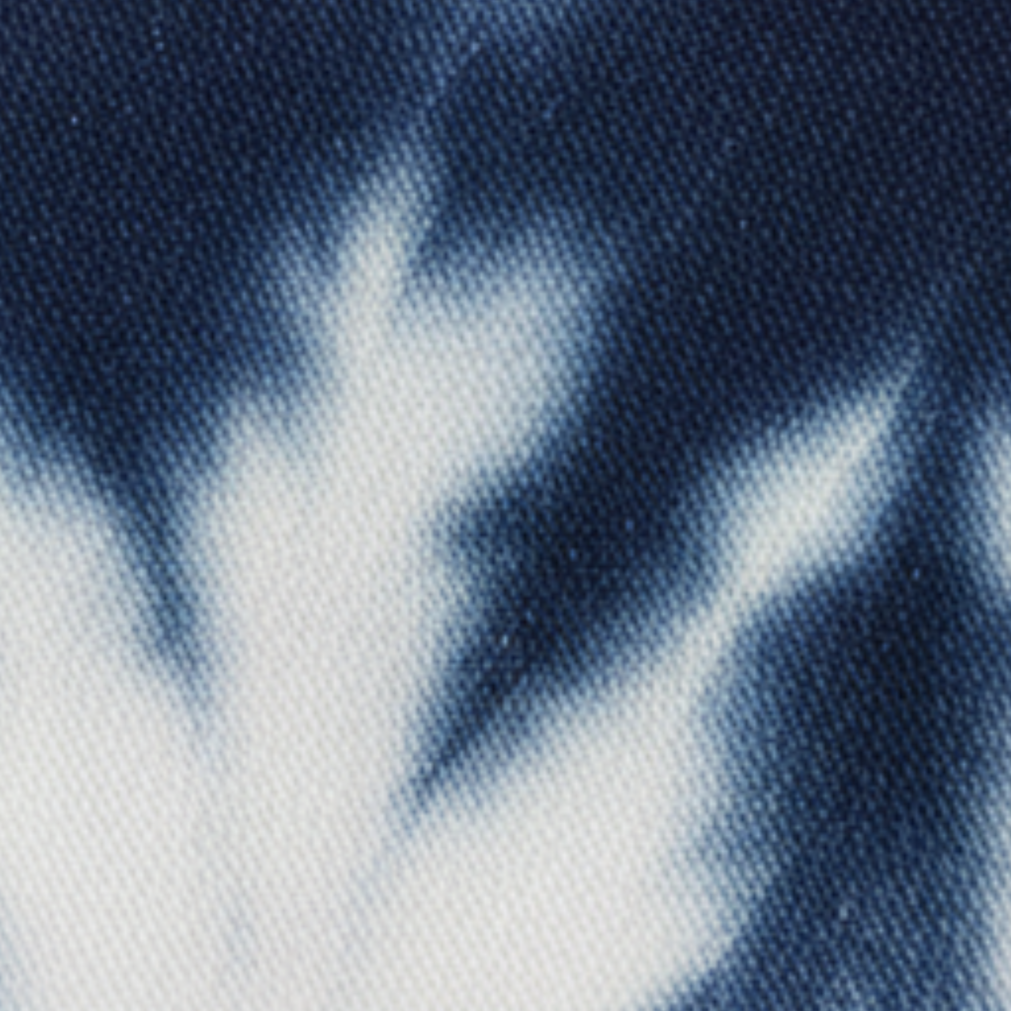 Tailory blue/white tie-dye denim fabric swatch