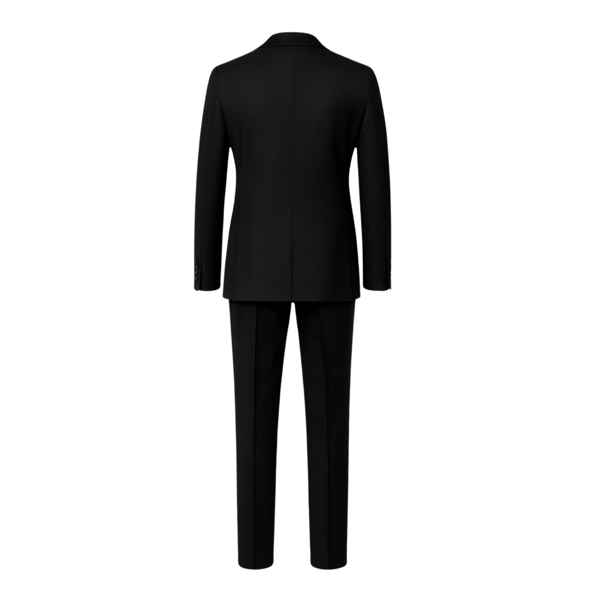 Classic Men's Shawl Lapel Wool Tuxedo in Jet Black