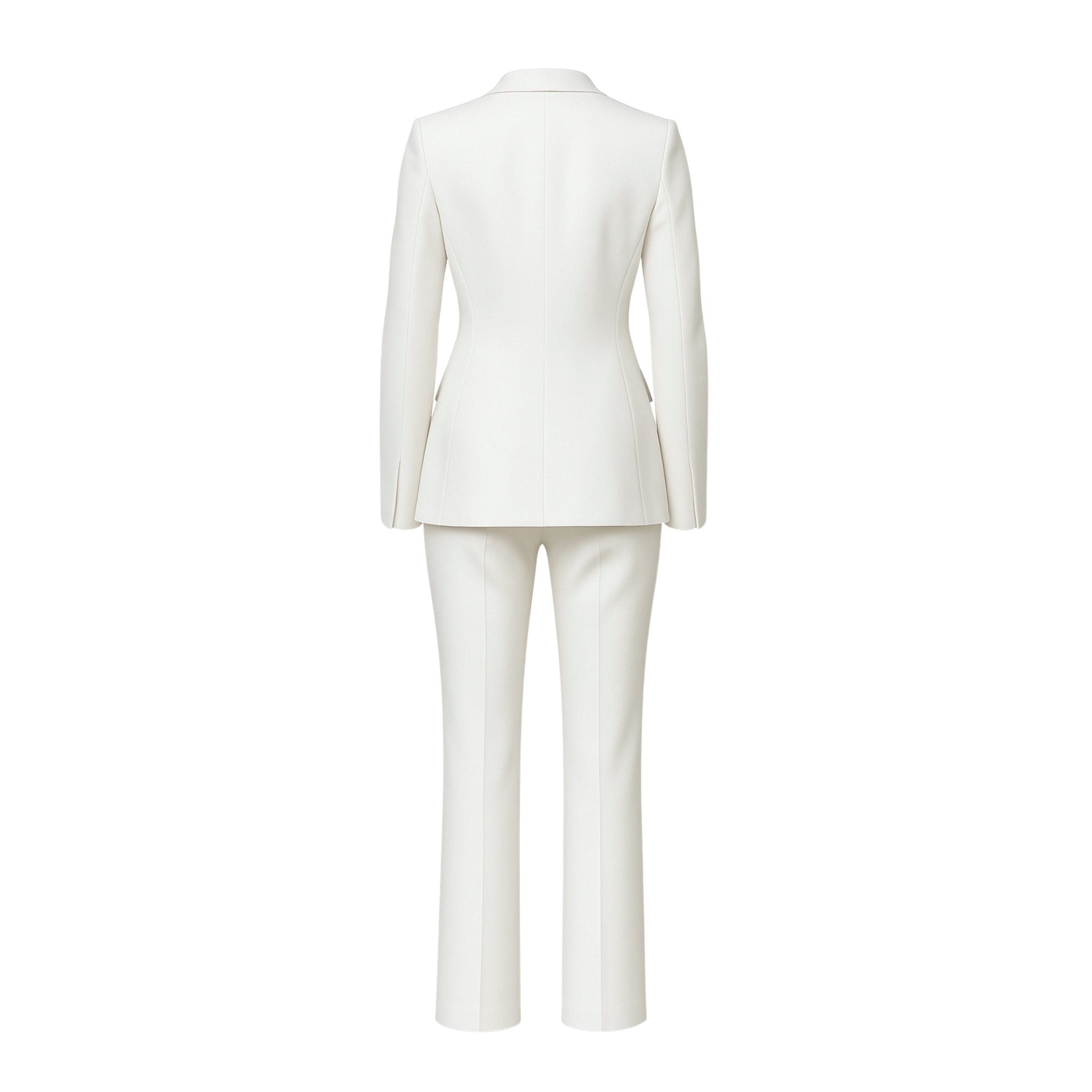 Feminine Fit Women's Everyday Wool Suit in Classic White