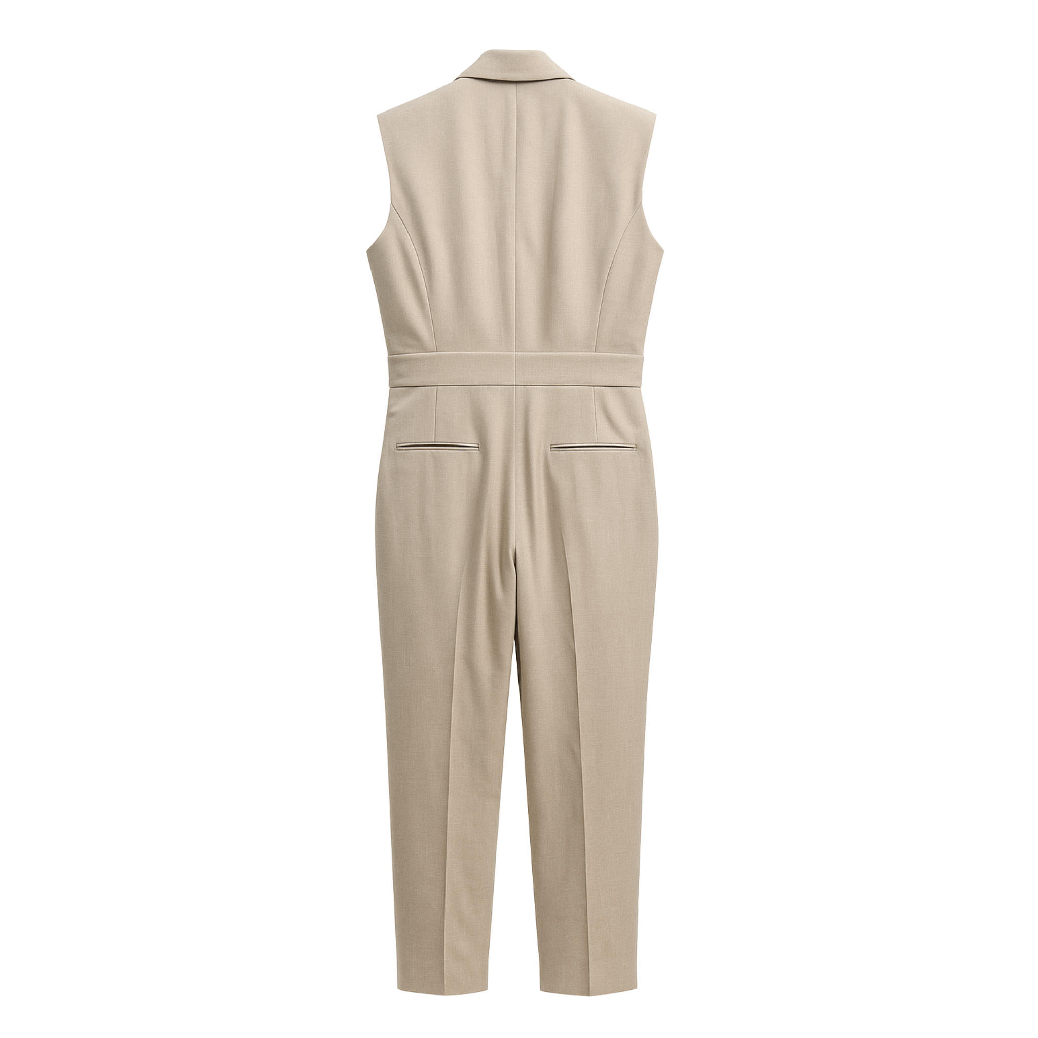 SAMPLE SALE | Beige and Lavender Suited Jumpsuit - blazor - The Tailory New York