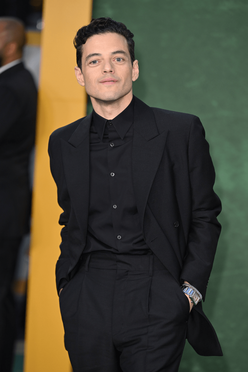 Rami Malek in an all black ensemble