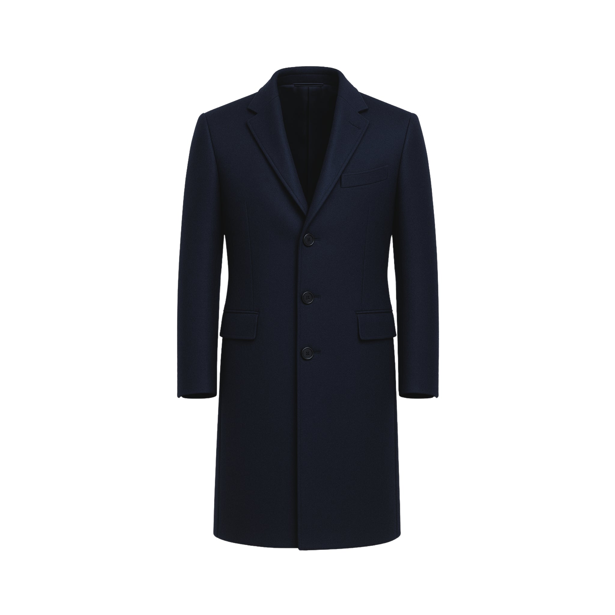 Men’s Navy Wool Overcoat